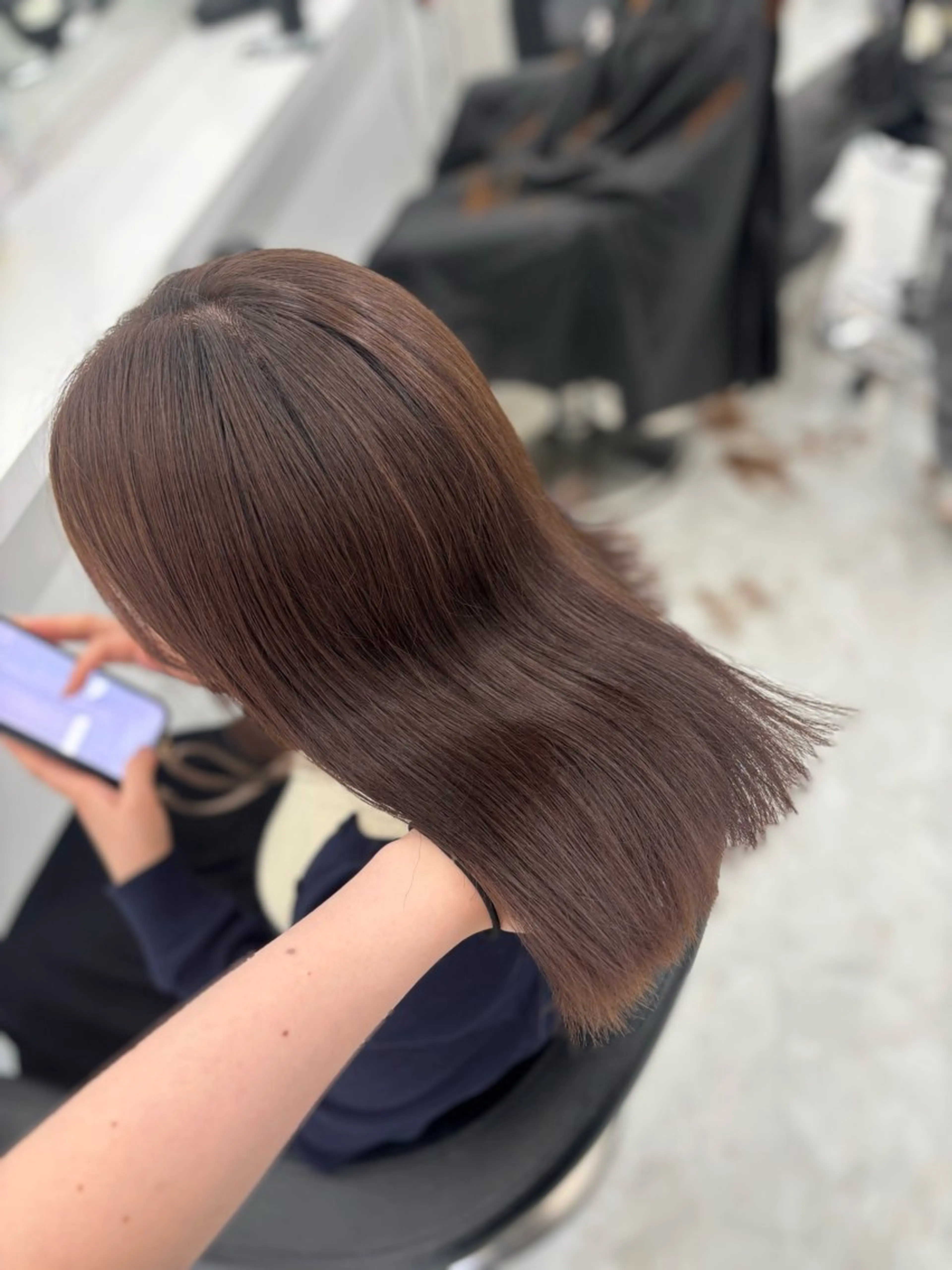 セミロング カラー ヘアカラー 🤍レイヤー/顔周り 暖色hirari🤍のヘアスタイル