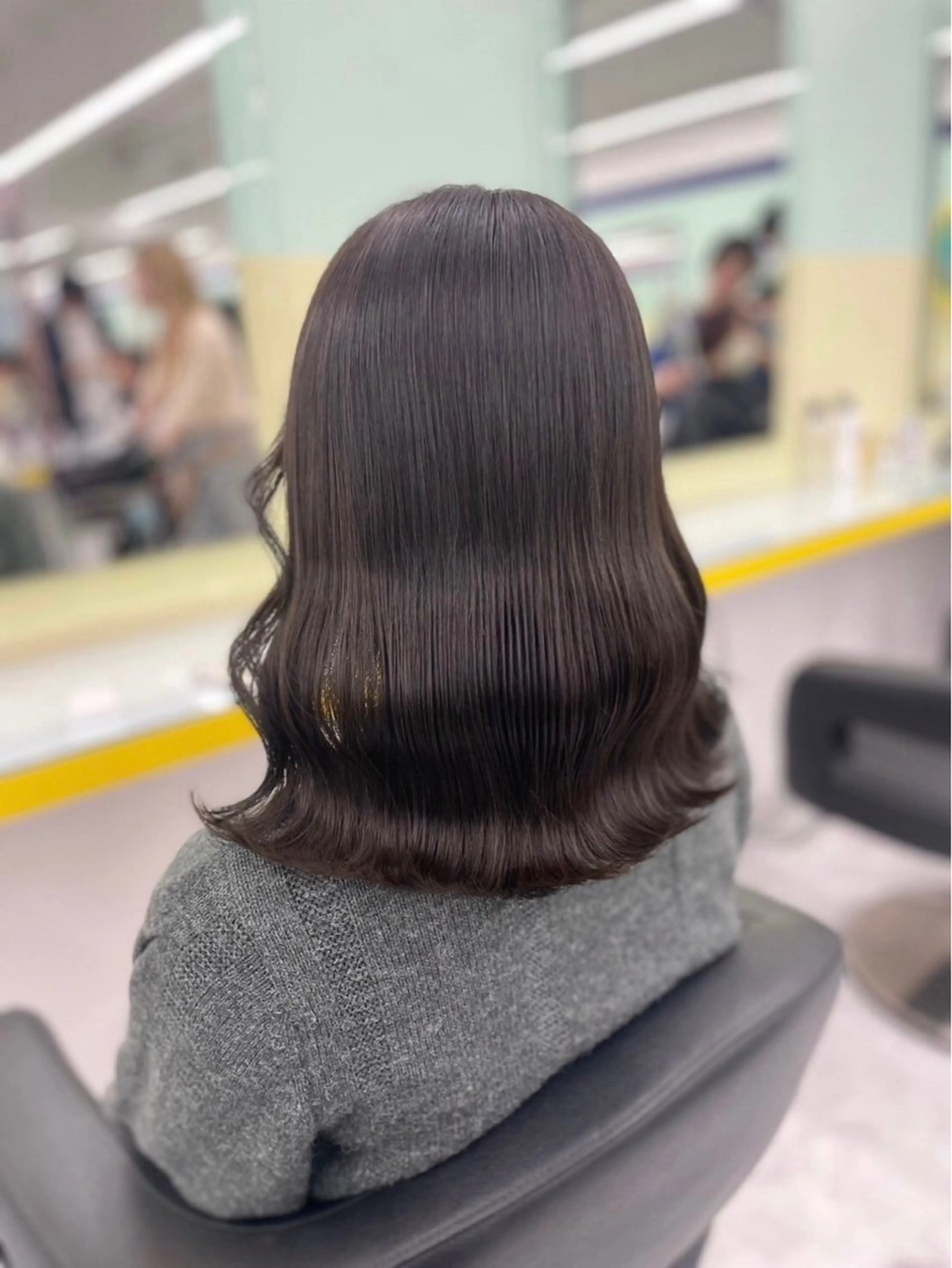セミロング カラー ヘアアレンジ Ryo横浜韓国ヘア/ ハイトーン/ウルフのヘアスタイル