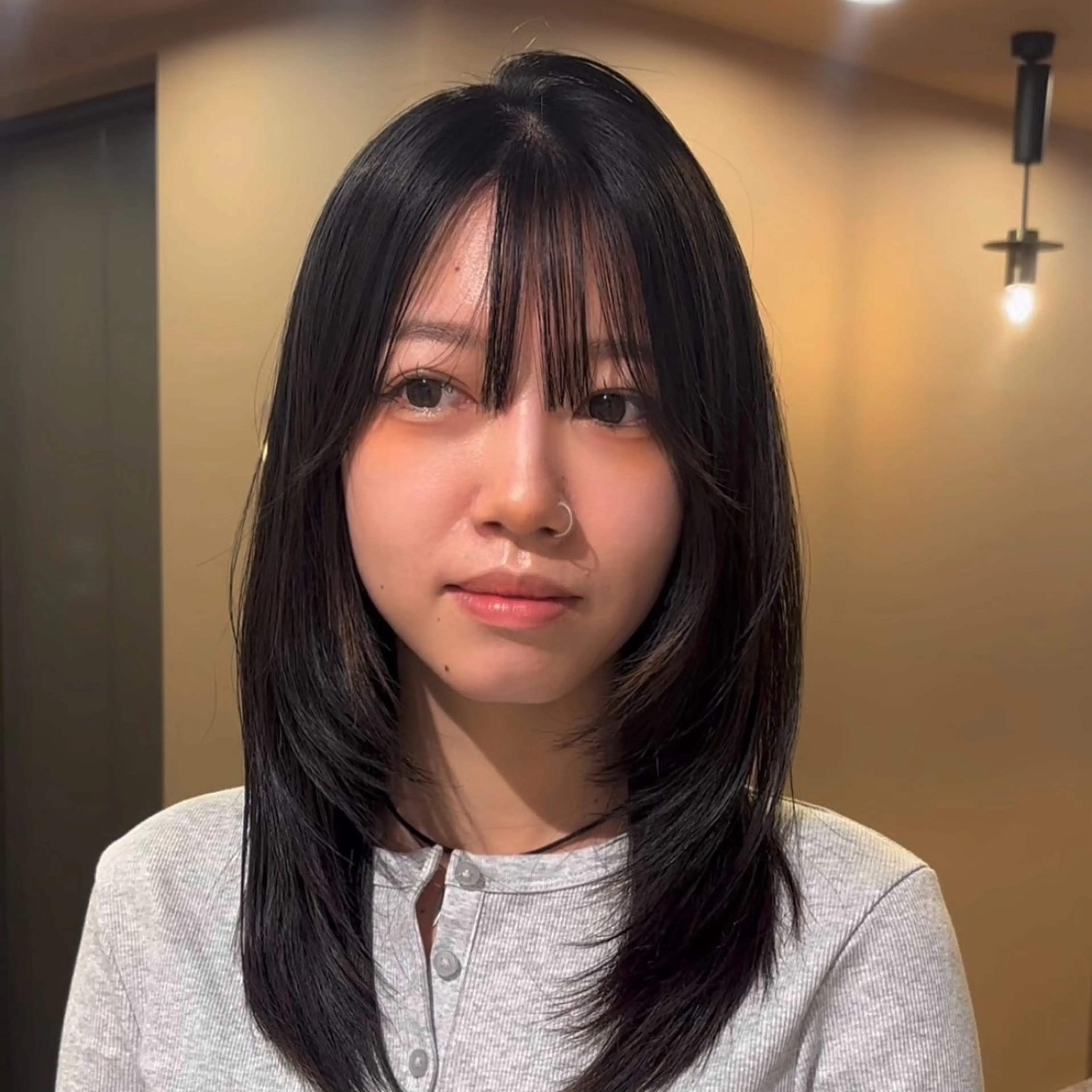 ミディアム カット トリートメント のむらあんじゅ/ 韓国風レイヤーೀのヘアスタイル