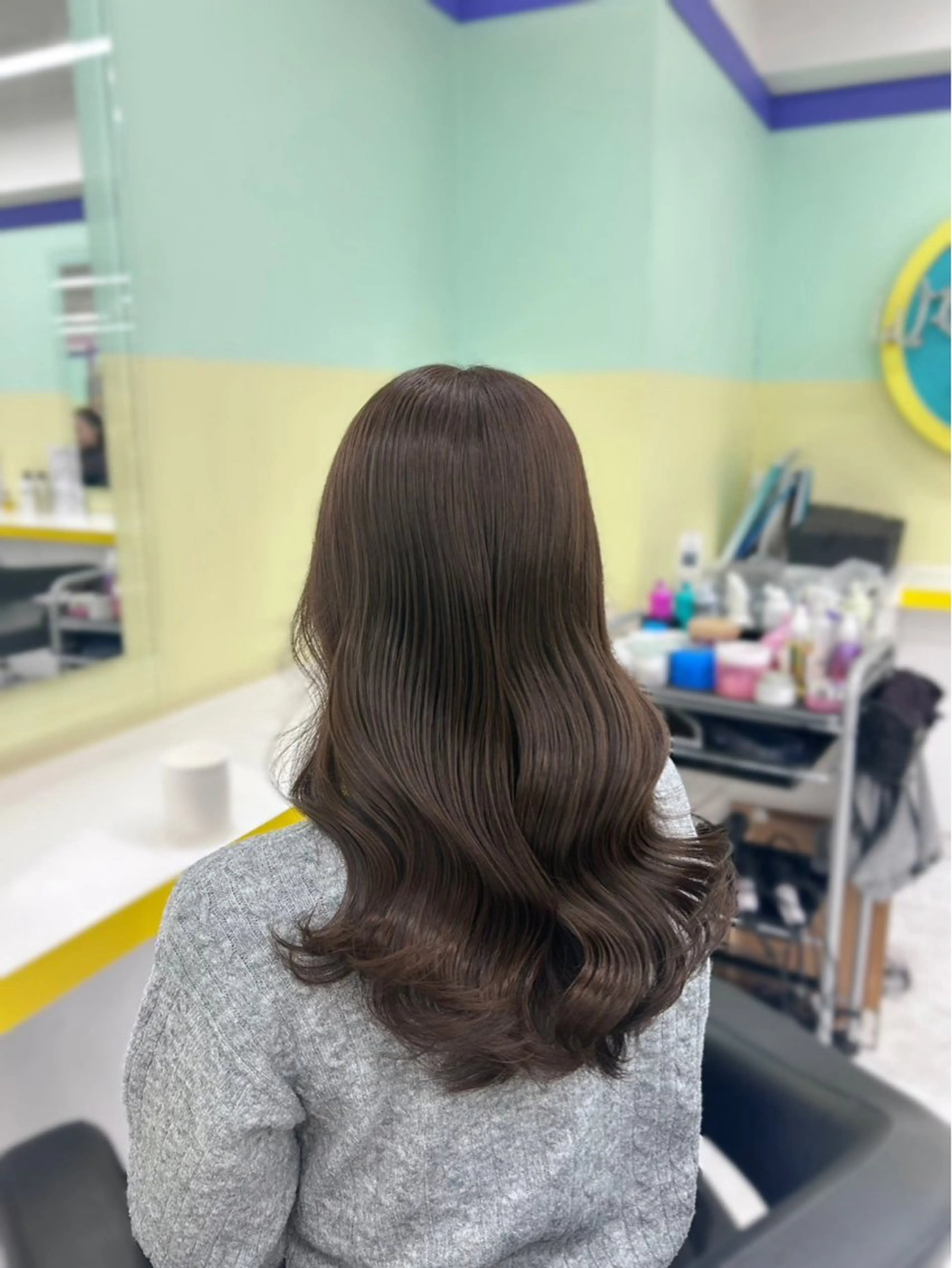 セミロング カラー ヘアカラー トリートメント 💍韓国風カラー💍 横浜💍MIU💍のヘアスタイル