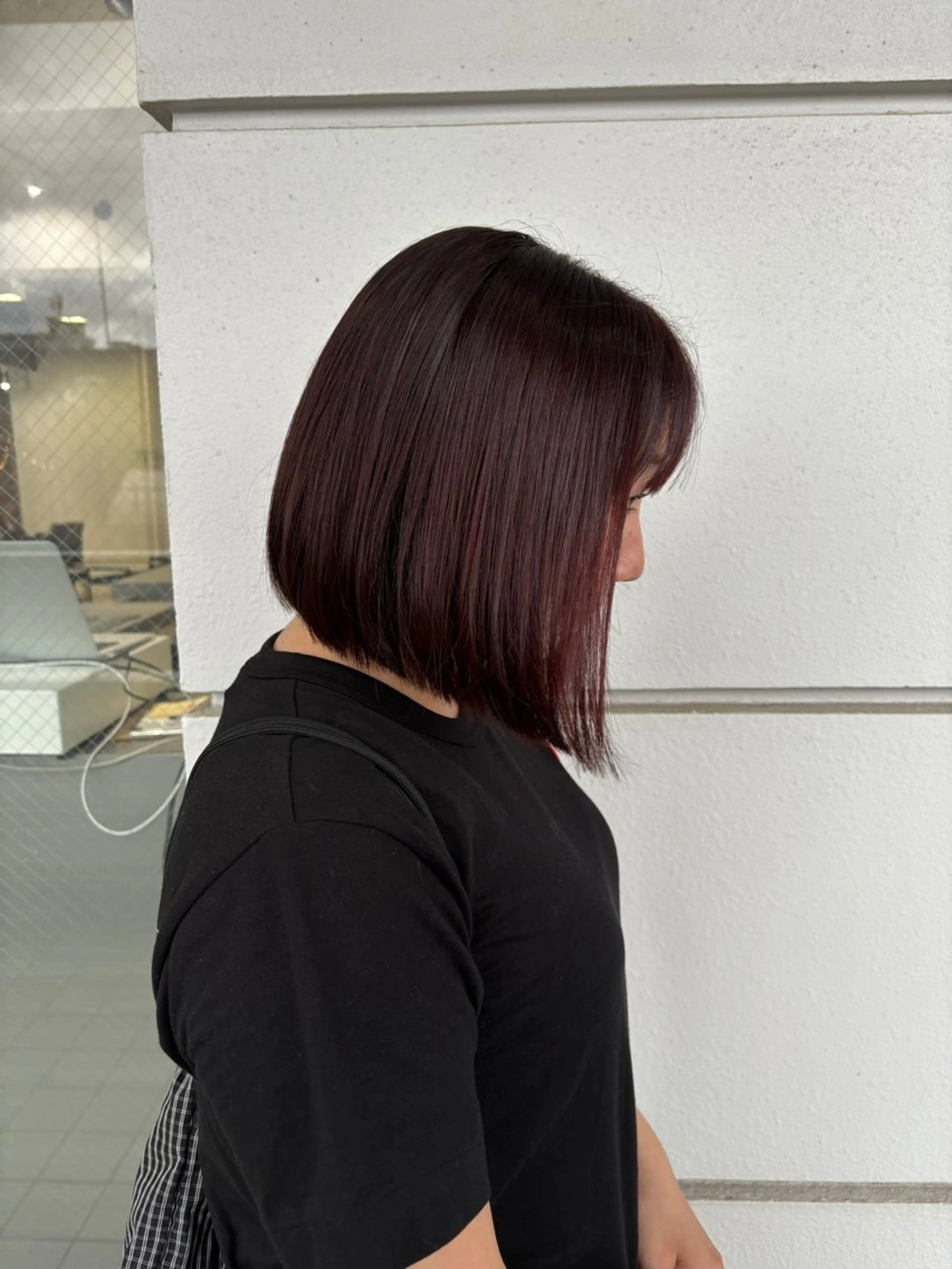カラー ブラウンカラー カシス ボブ 🔥髪質改善×似合せ 🔥【天神美容室】のヘアスタイル