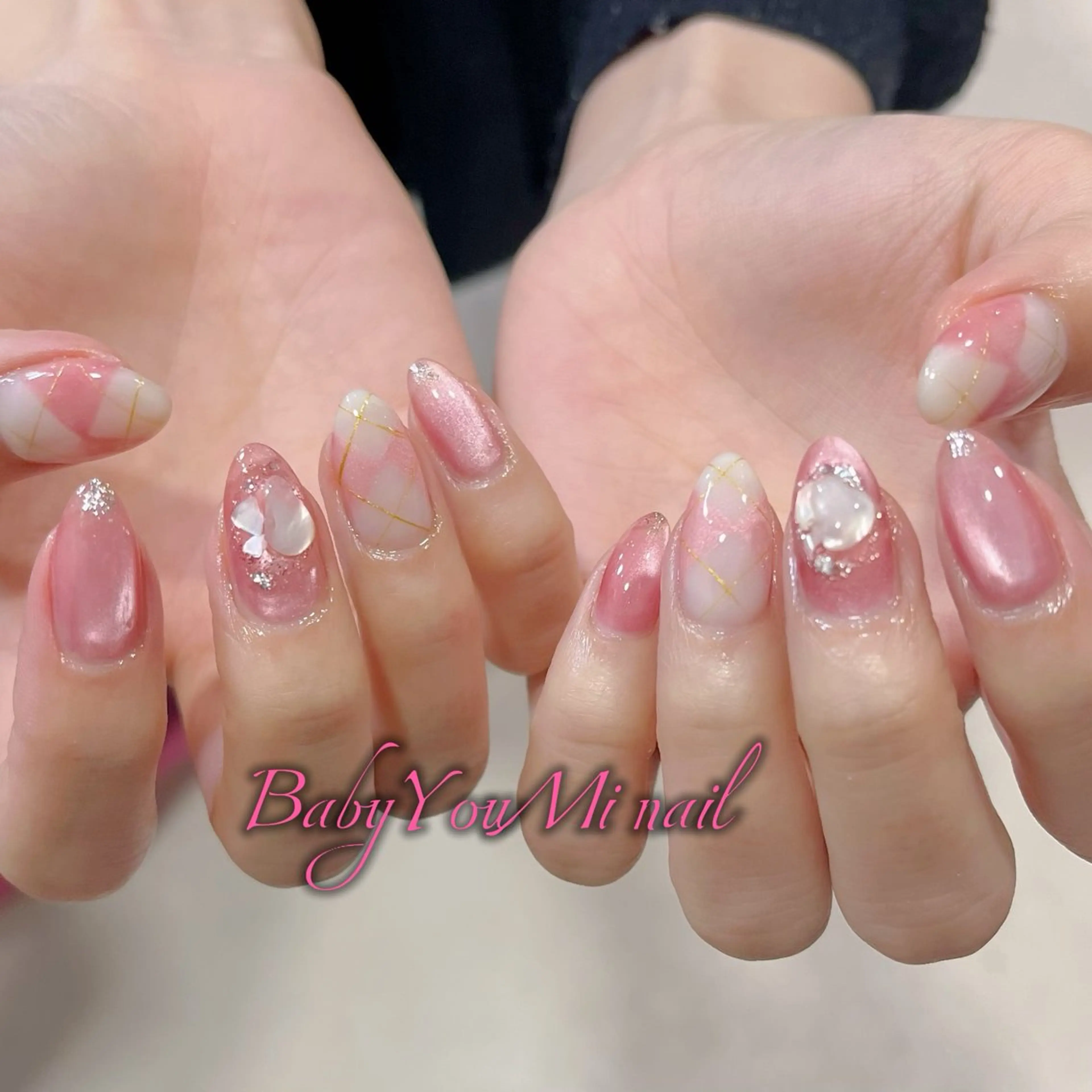 ネイル オーロラネイル フラワーネイル フットネイル フレンチネイル ジェルネイル Oomiya 服部のネイルデザイン