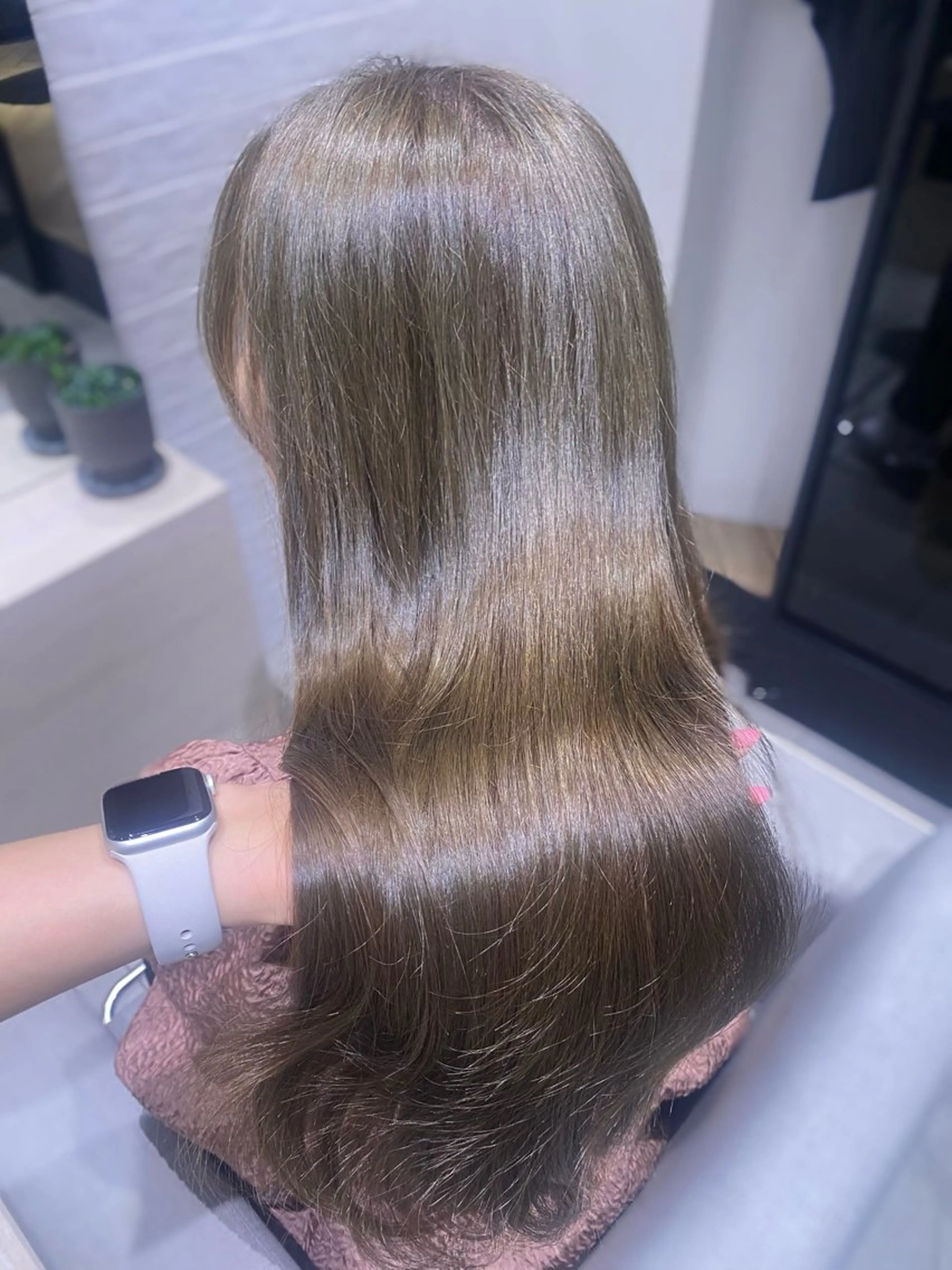 ロング カラー ブリーチ ブラウンカラー 透明感カラー ブリーチなしカラー オリーブカラー 銀座/髪質改善/韓国 カラー🍓原田侑依のヘアスタイル