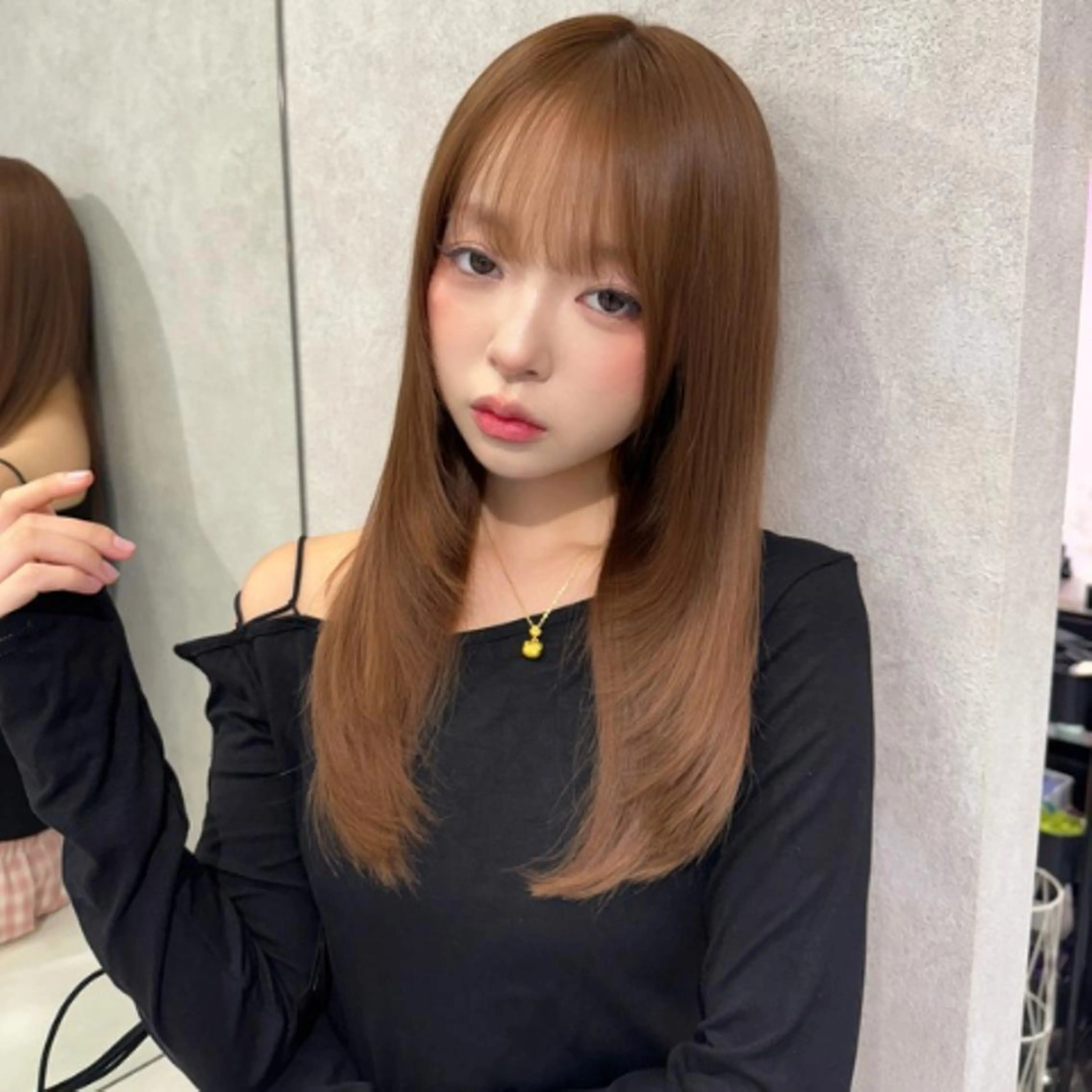 ロング カラー レイヤーカット カット ヘアカラー トリートメント loombySea/ 韓国ヘア/髪質改善のヘアスタイル