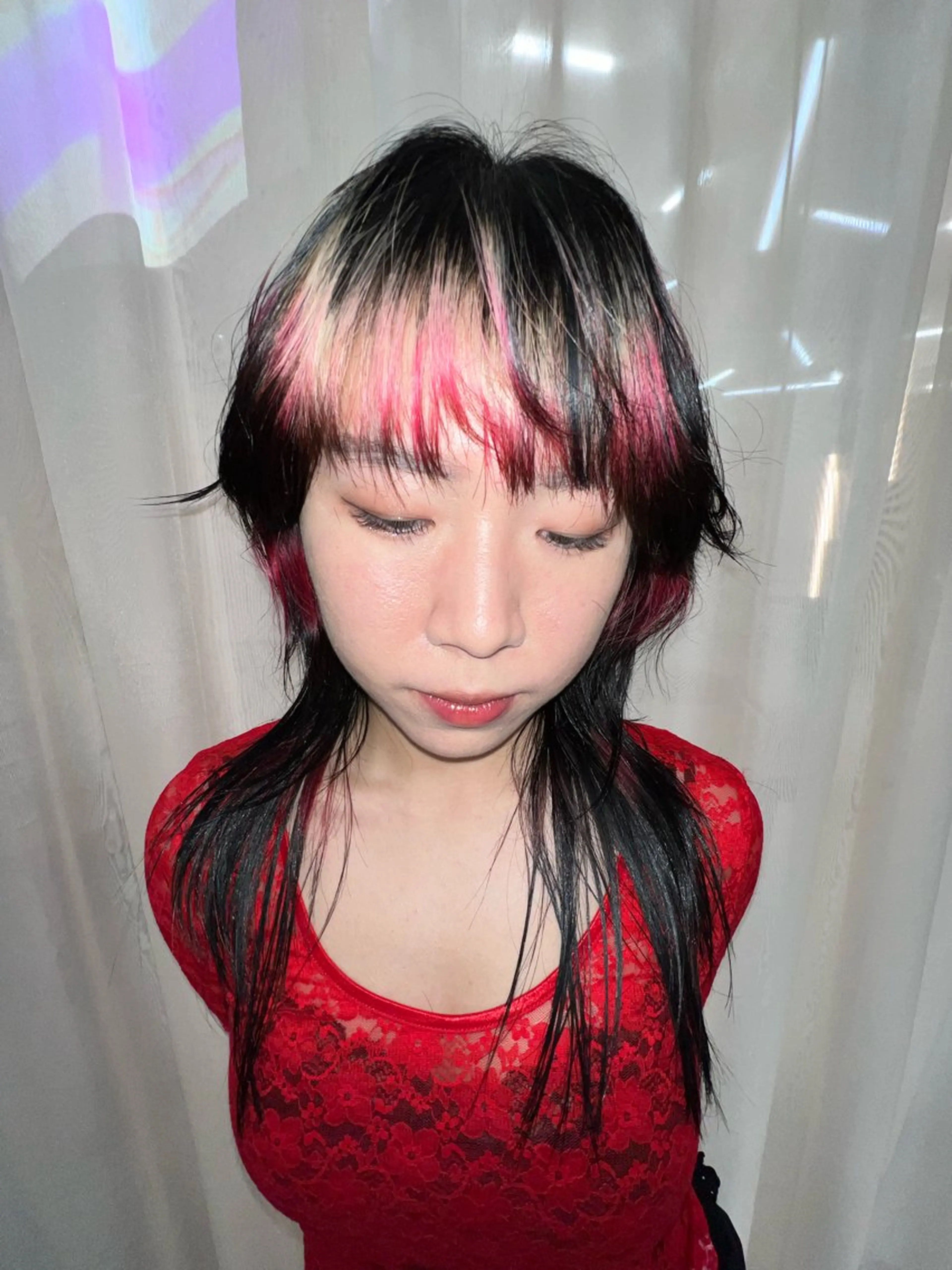 ロング カラー カット ヘアカラー haco＋所属・圧倒的デザイン力 店長🎨RENAのヘアスタイル