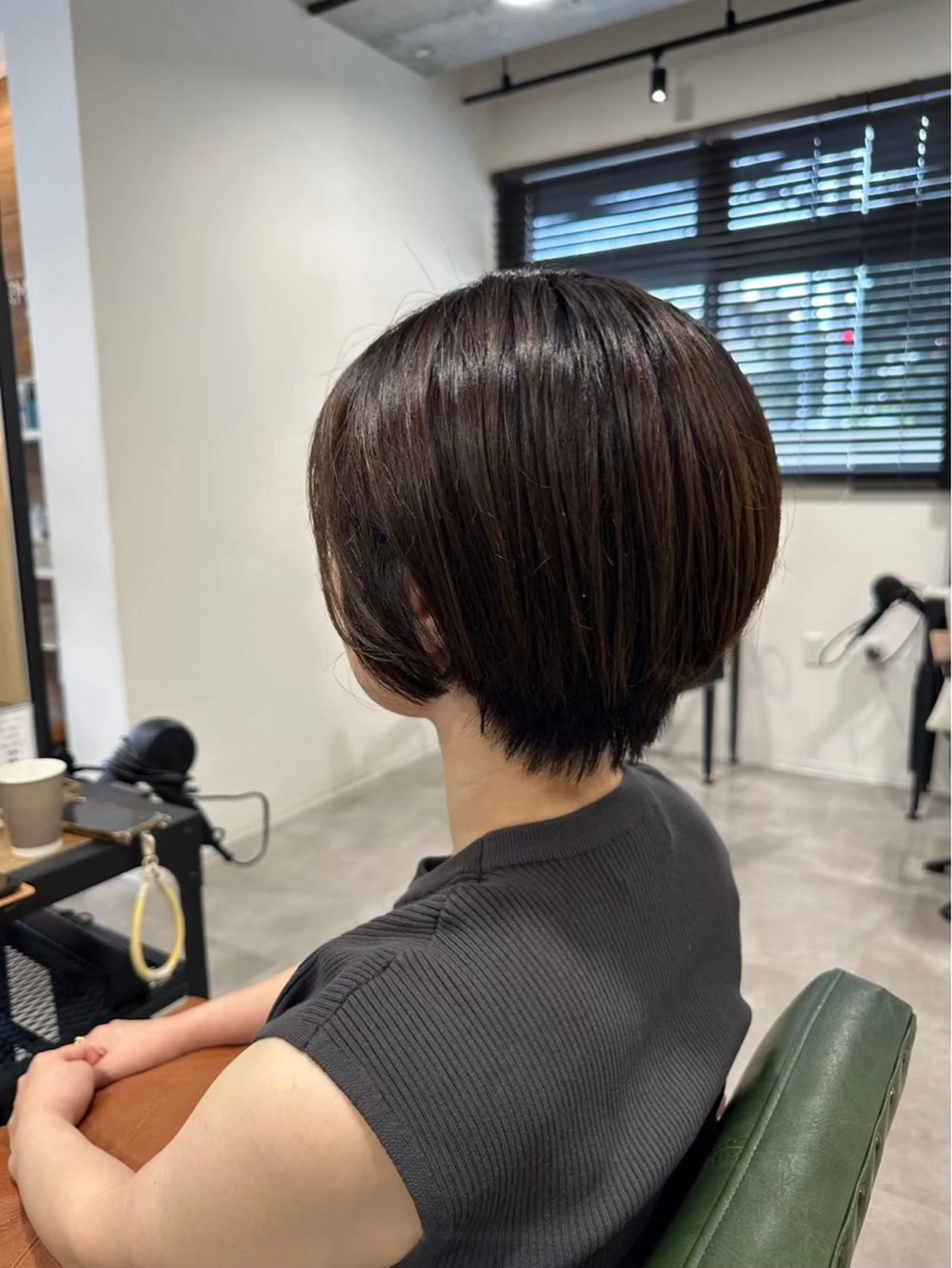 ショート カラー ヘアカラー 平尾/艶カラー/ アッシュ系/中川誠大のヘアスタイル