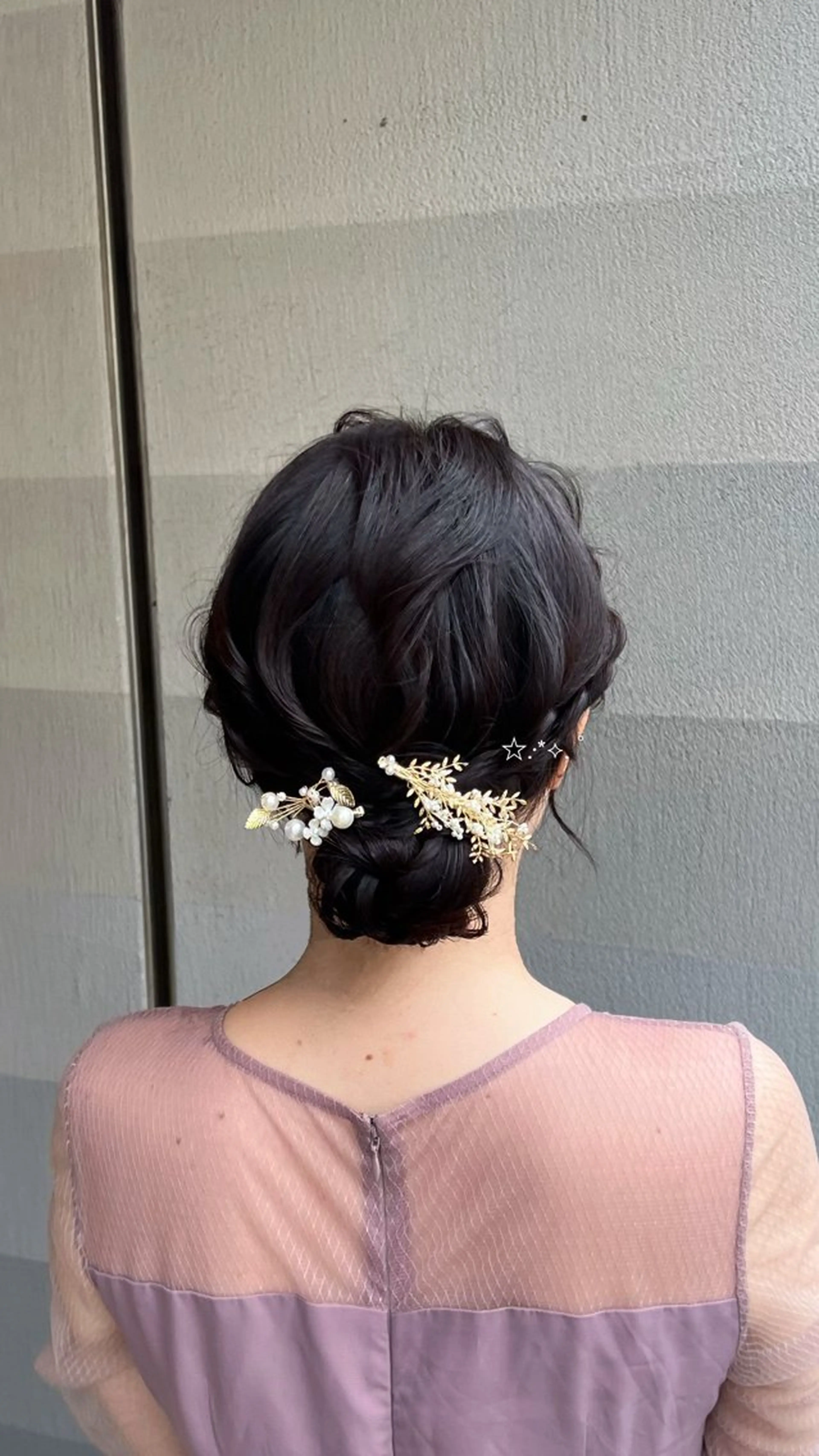 セミロング ヘアアレンジ ヘアセット/ふわモテ yuki♡♡のヘアスタイル