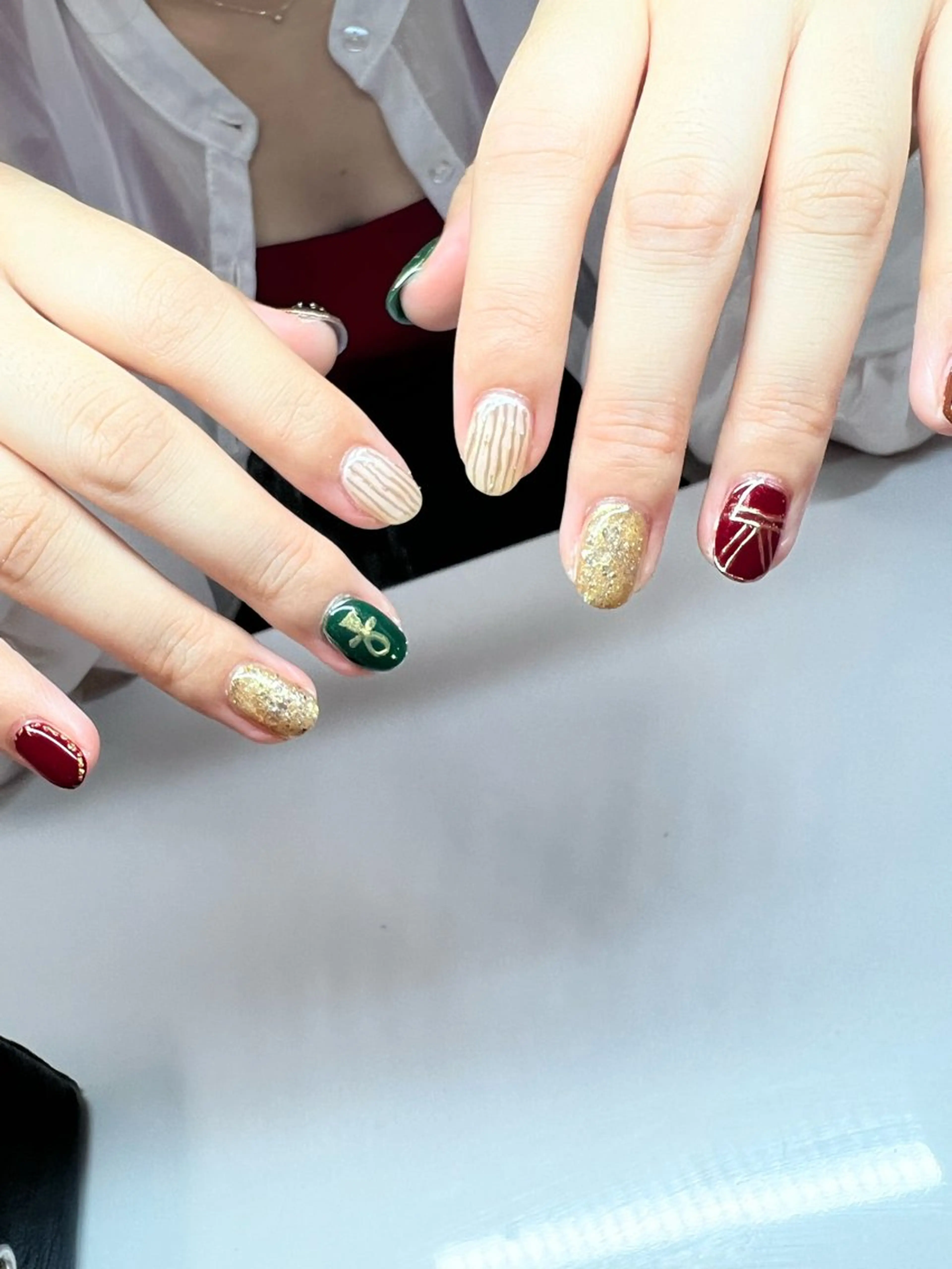 ネイル ハンドネイル m.nail/ 🐄💛🧡❤️のネイルデザイン