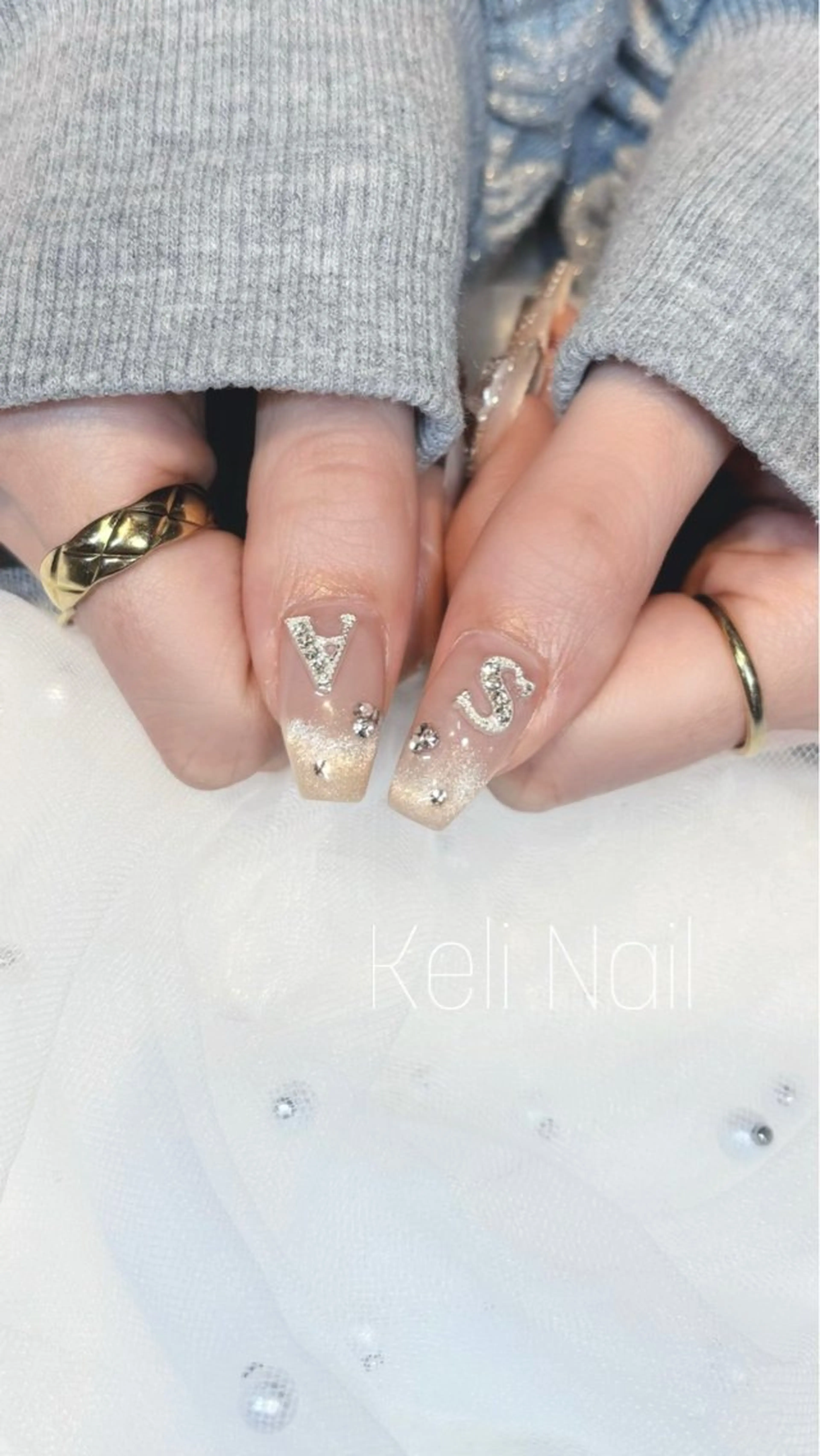 ネイル キラキラネイル マグネットネイル Keli Nailのネイルデザイン