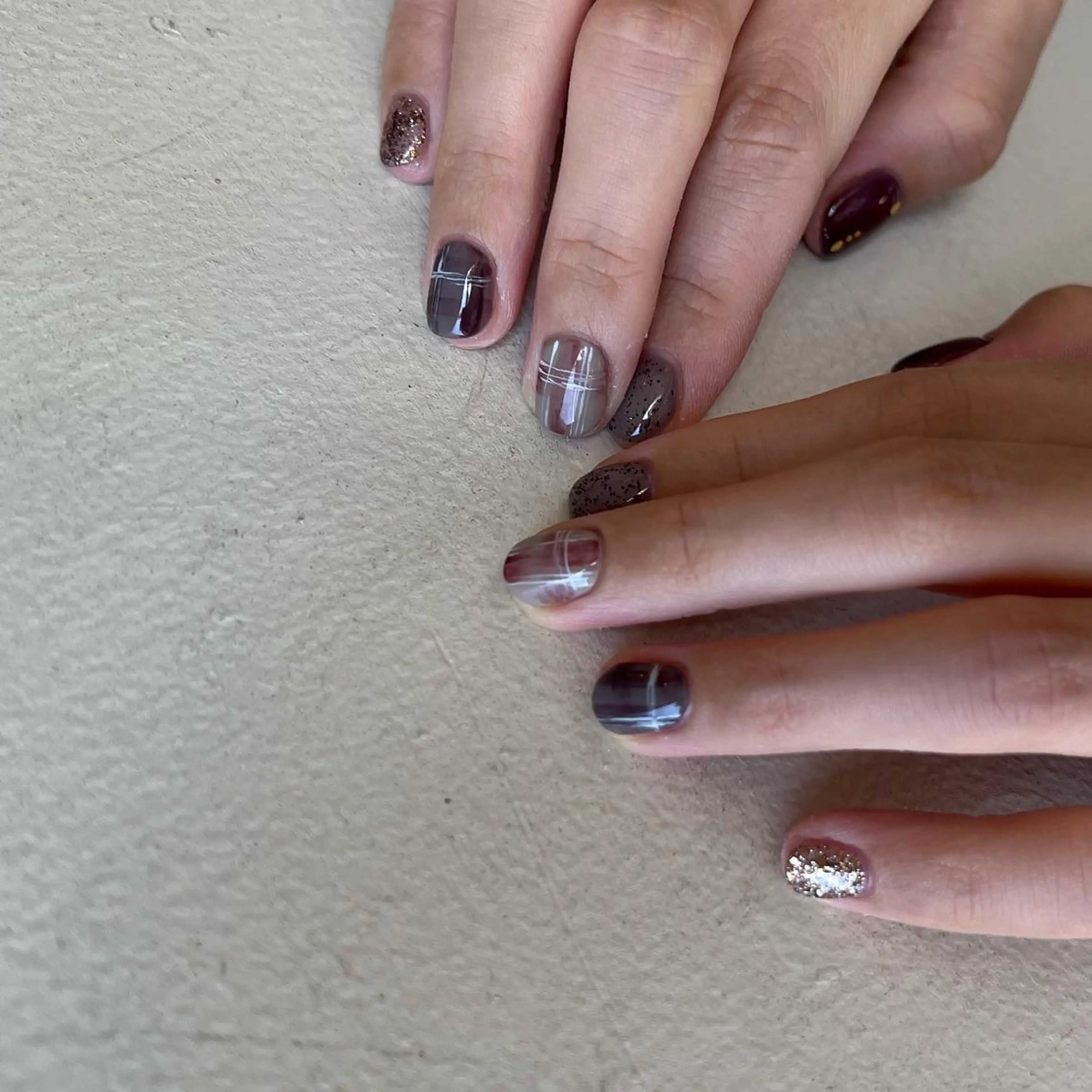 ネイル フレンチネイル マグネットネイル ミラーネイル ニュアンスネイル ワンカラーネイル 酒井 サカイのネイルデザイン