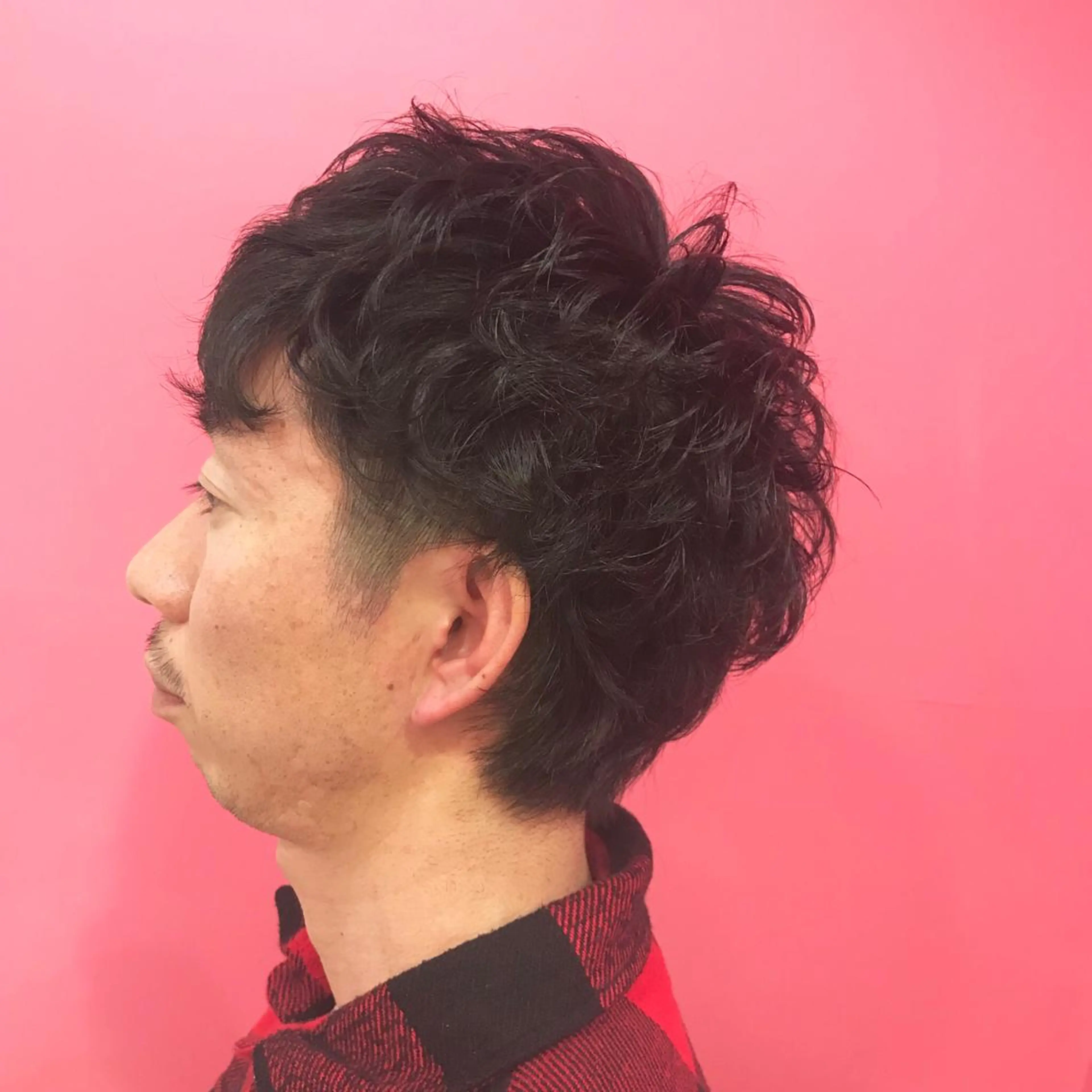 ショート パーマ メンズ メンズウルフカット ウルフカット カット Vir by browのヘアスタイル