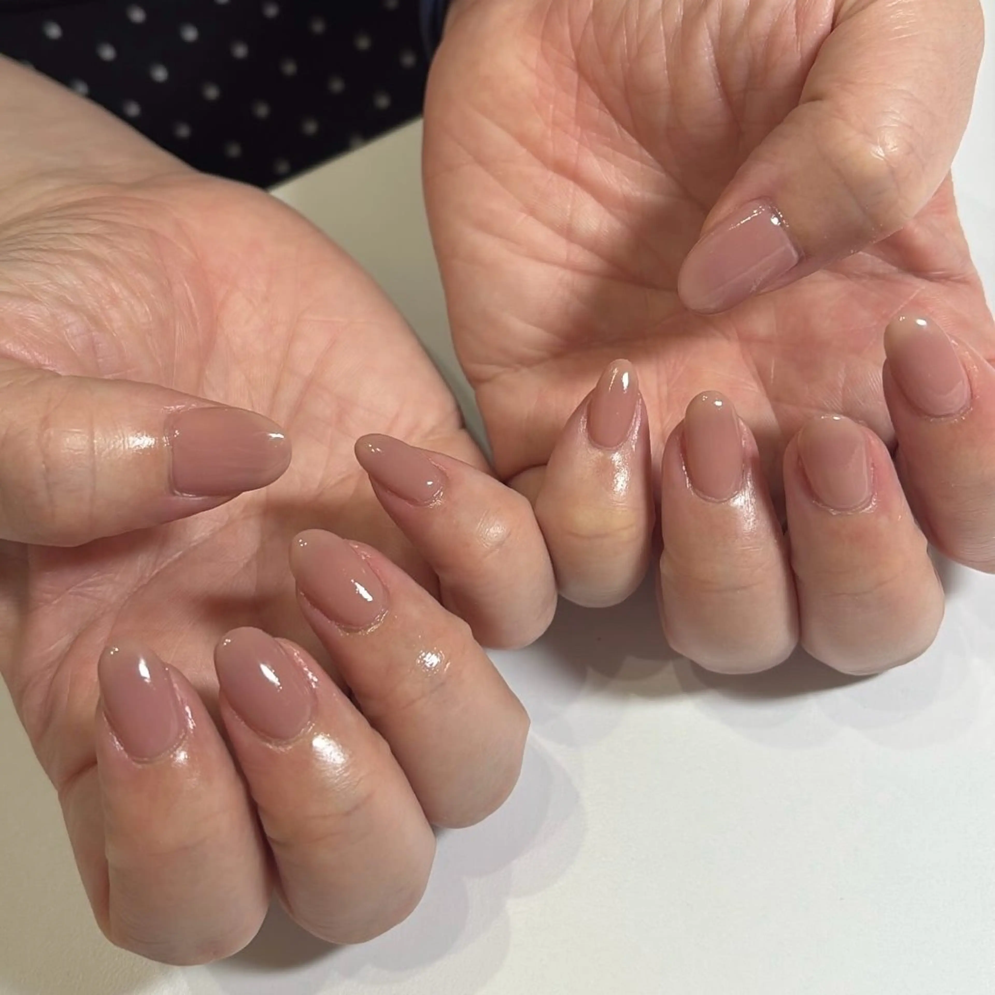 Jrネイリスト施術　ジェルハンドワンカラー（オフなし）💅の写真