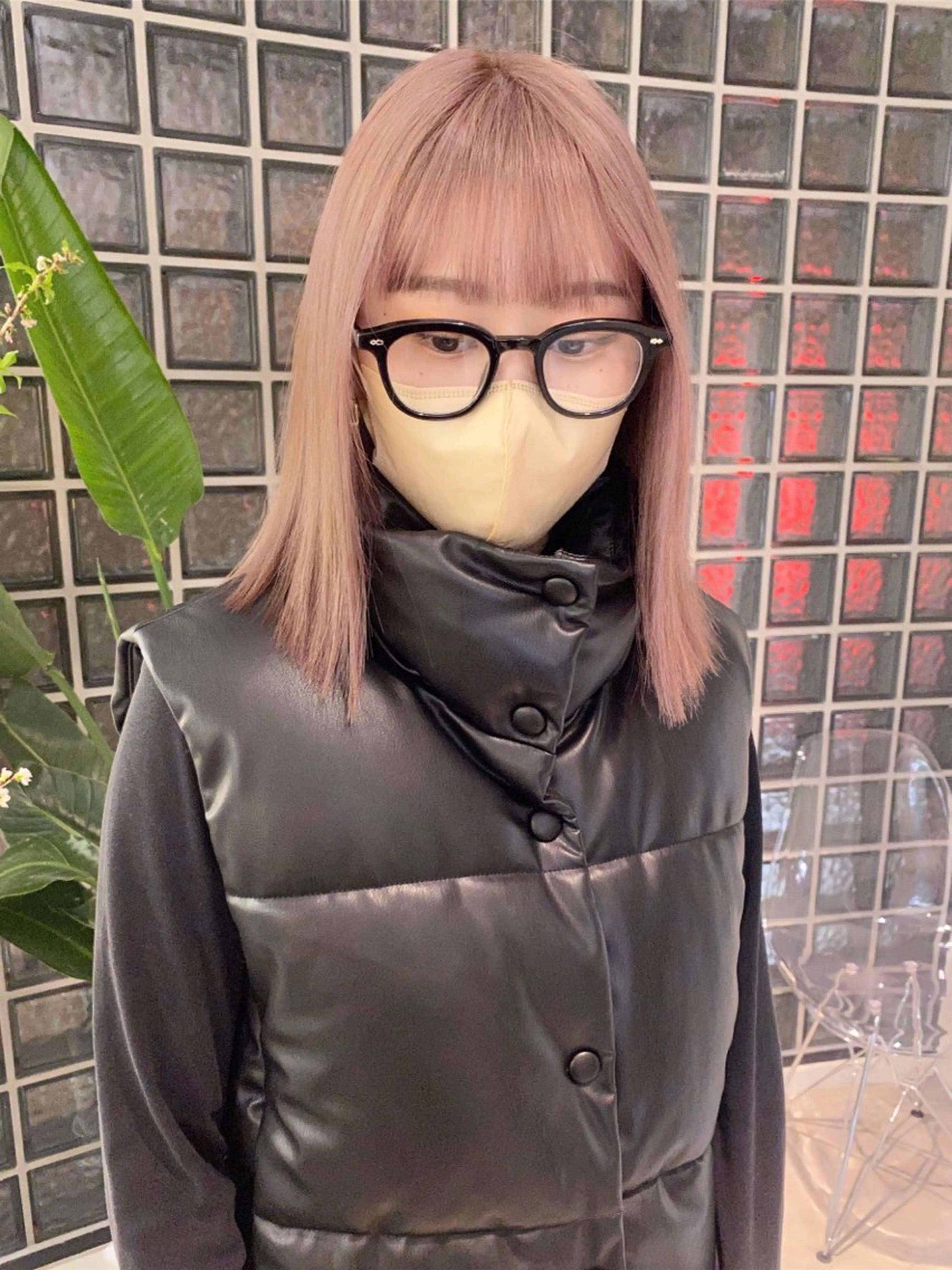 ミディアム カラー ベージュカラー ダブルカラー ハイトーンカラー ピンクカラー ピンクベージュ ヘアカラー ハイトーン/ブリーチ 🎀/𝑵𝒐𝒆のヘアスタイル