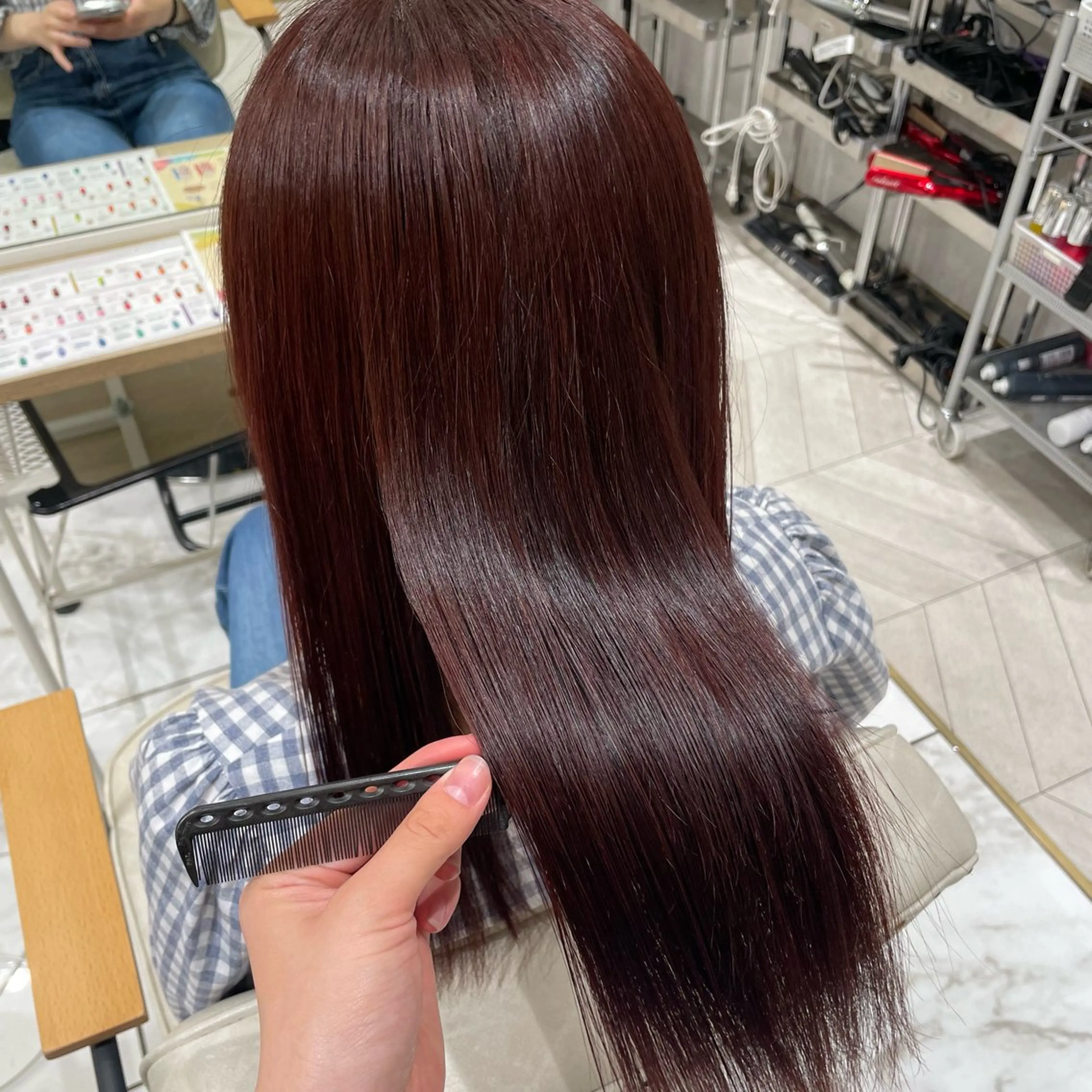 カラー 透明感カラー/ 縮毛矯正/ユイ☆彡のヘアスタイル