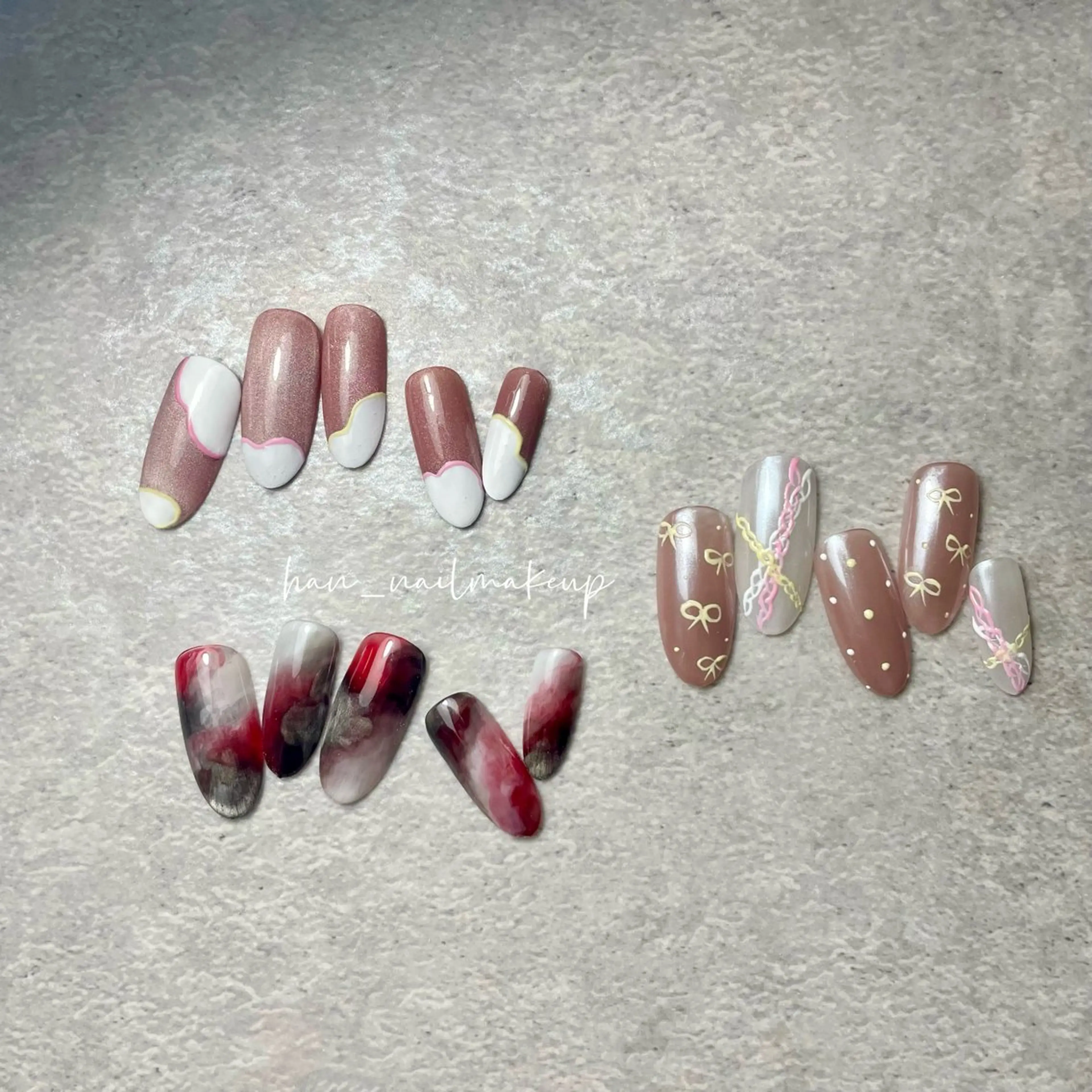 ネイル アートネイル ゴージャス ハンドネイル Han Nail 【y&m】のネイルデザイン