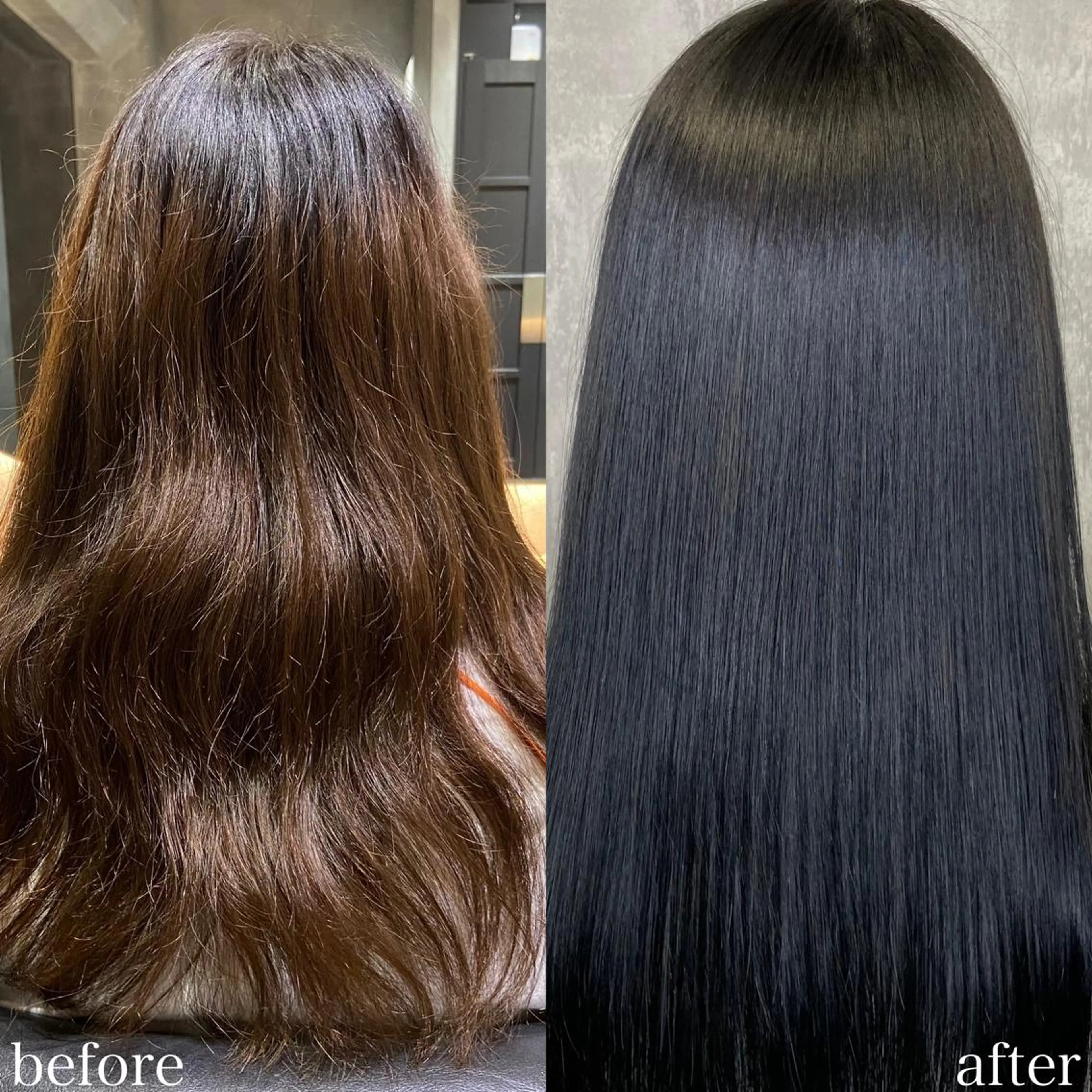 ロング カラー ブルーカラー ブルージュ 髪質改善 縮毛矯正 トリートメント ツバサ 髪質改善のヘアスタイル