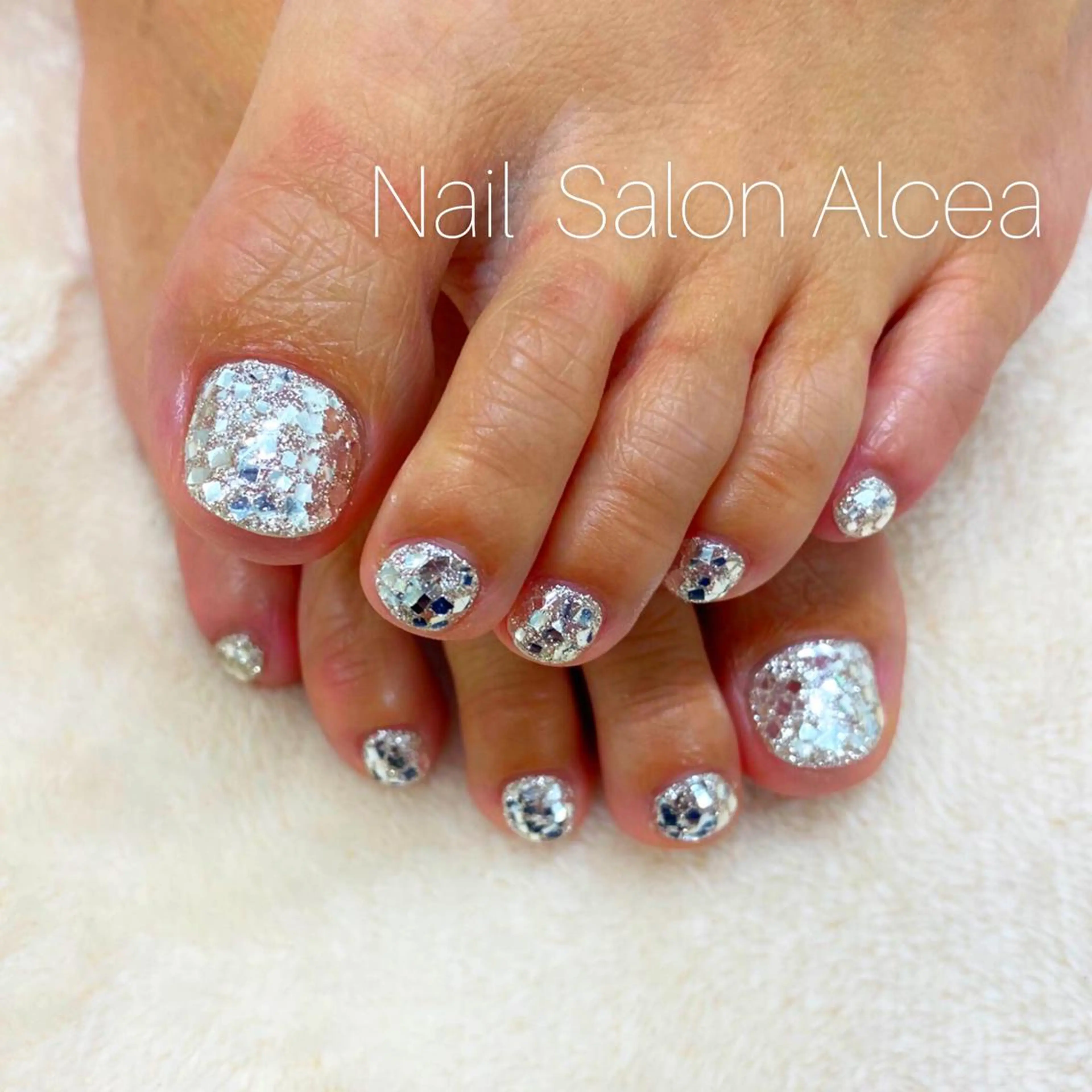 ネイル フットネイル ラメ(グリッター) CHILO 木村のネイルデザイン