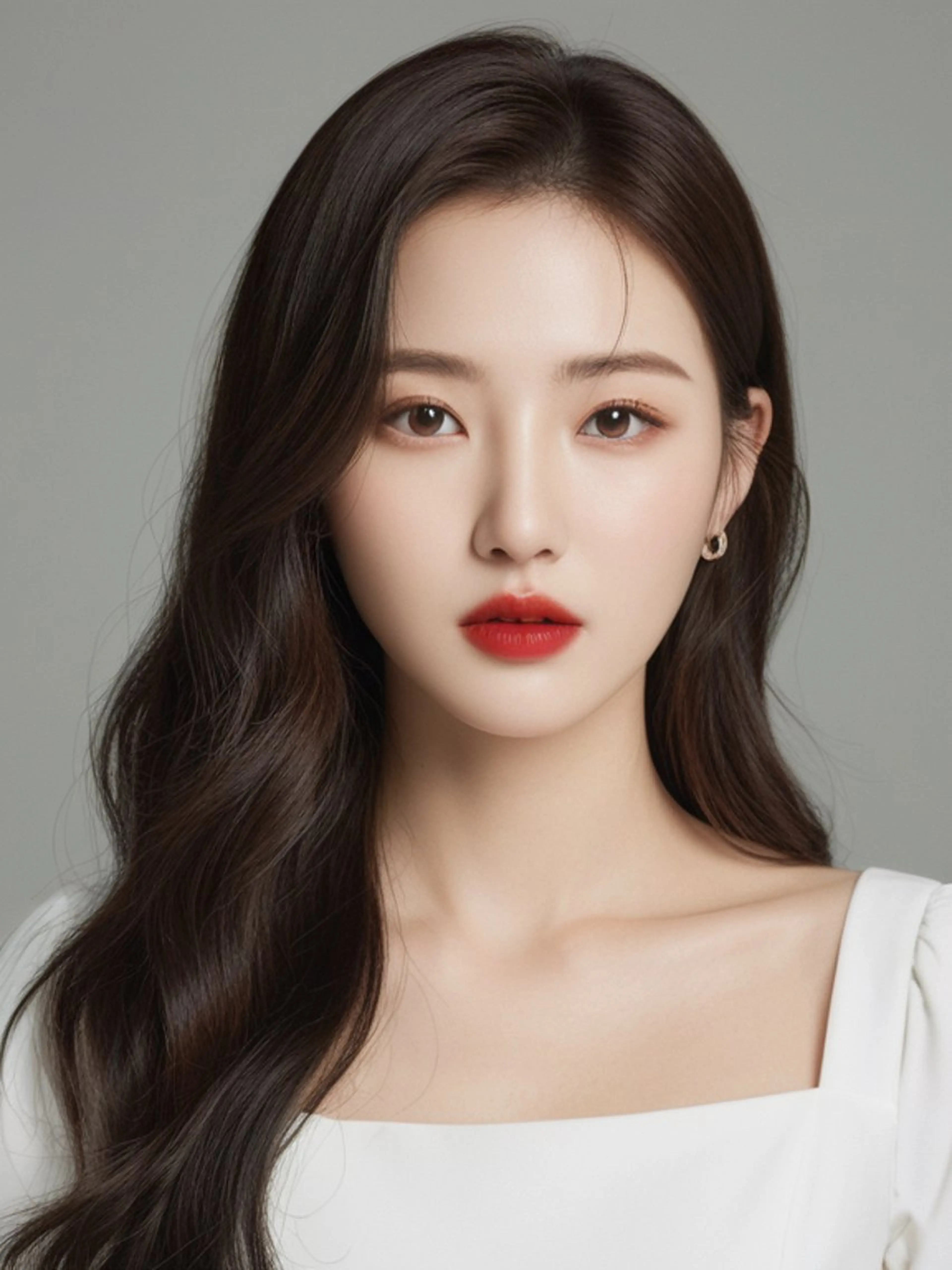 ロング くびれヘア 韓国風ヘア レイヤーカット カット ヘアカラー トリートメント 新宿/韓国レイヤー 顔まわり/RIKUのヘアスタイル