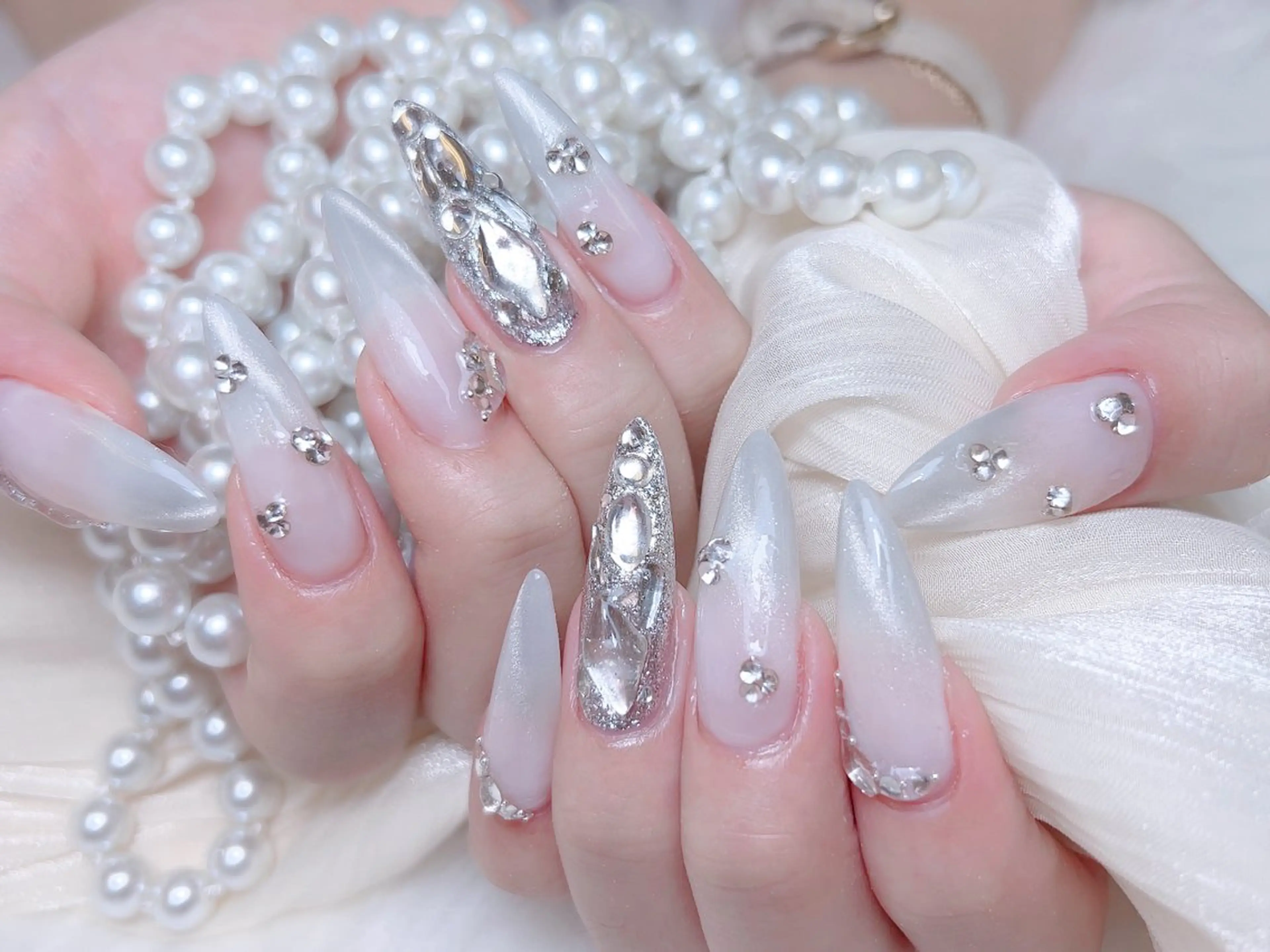 ネイル ハンドネイル M🌷nail 長さだし専門店のネイルデザイン