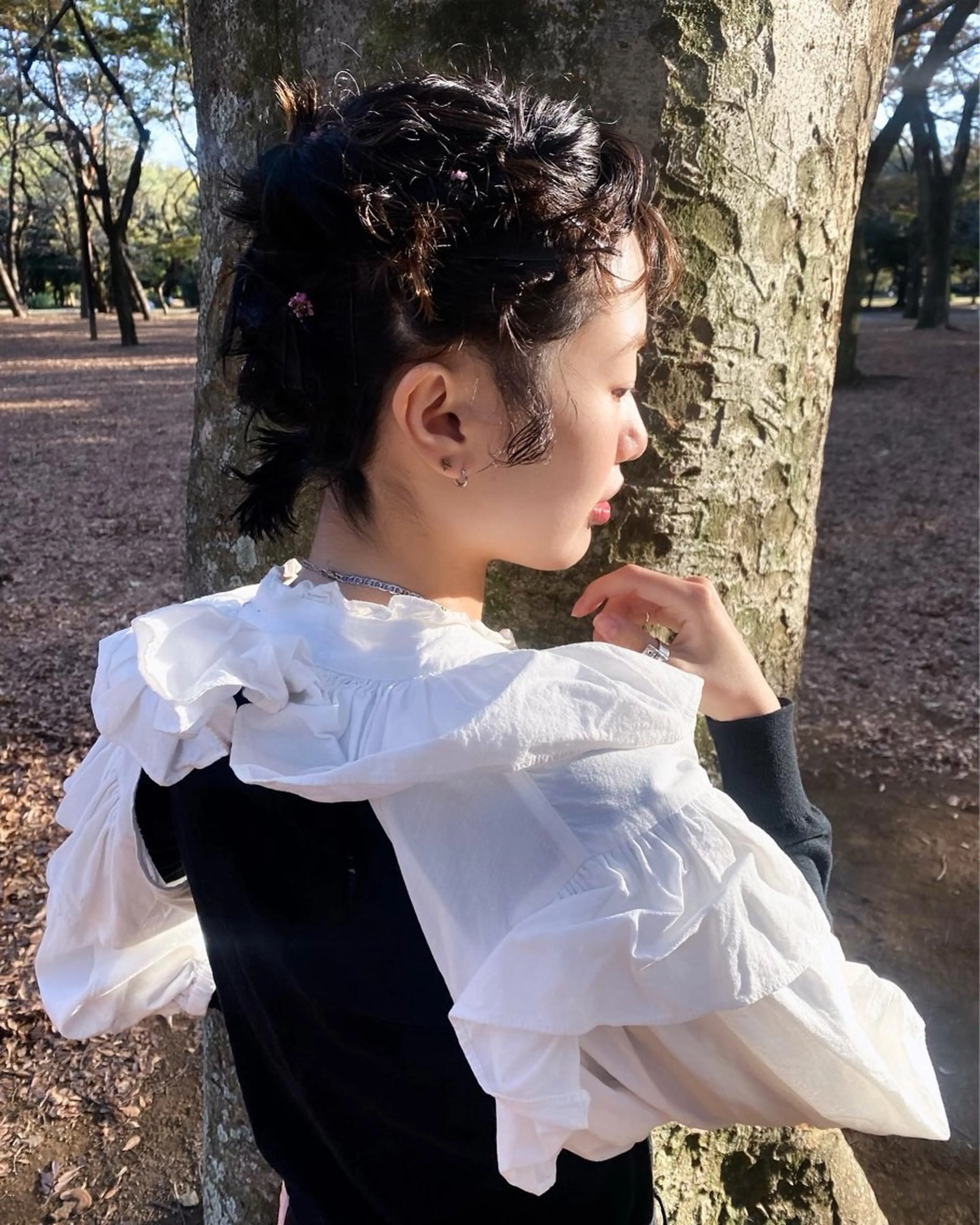 ショート カラー ヘアアレンジ Repos by moi所属・RINA/特殊ヘア/ 高発色ワンカラーのヘアスタイル