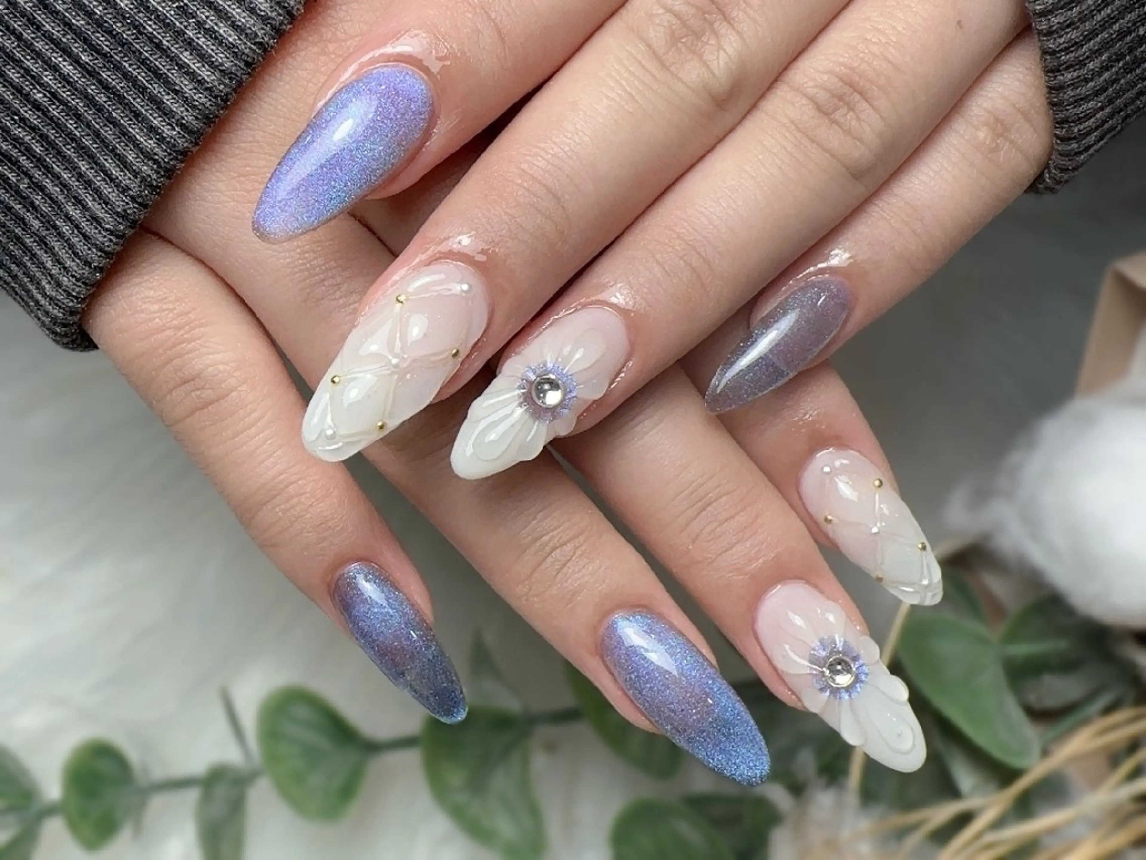 ネイル クリアネイル フラッシュネイル フットネイル フレンチネイル ジェルネイル UM Nail Salonのネイルデザイン