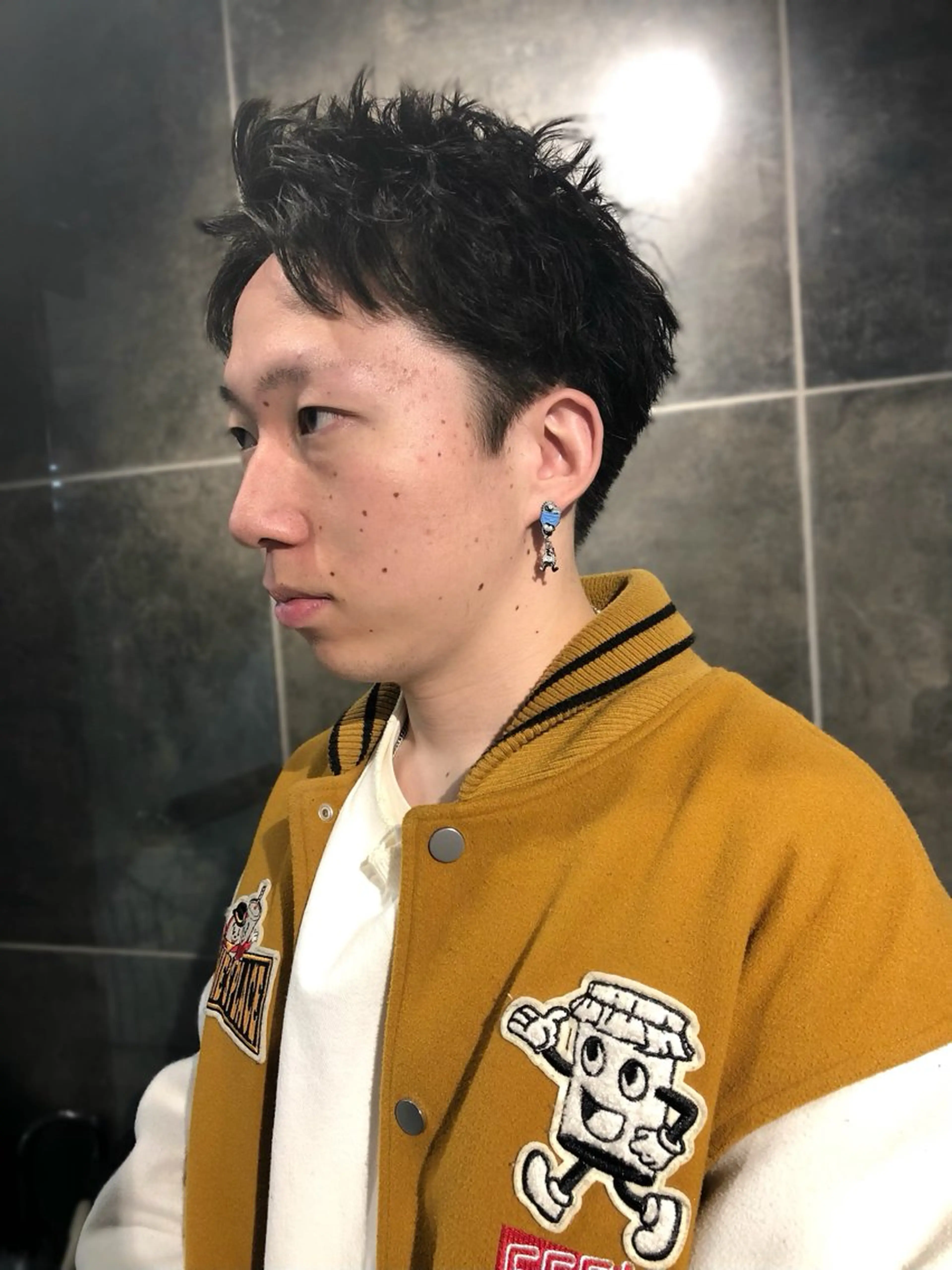 パーマ ヘアアレンジ メンズ カット パーマ トリートメント ヘアセット 栗原 侑也のヘアスタイル