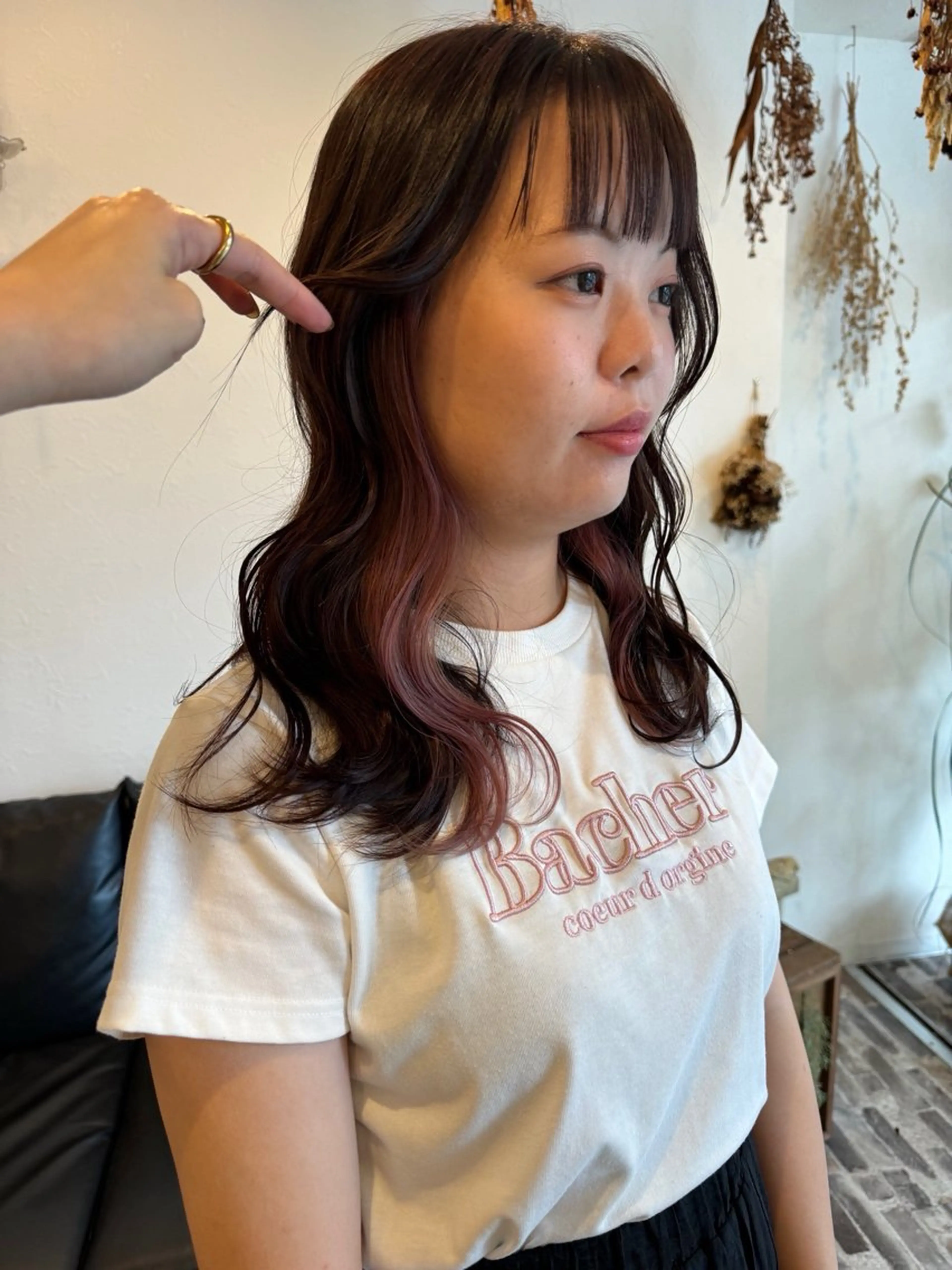 ロング カラー ベージュカラー カシス イヤリングカラー ピンクカラー ピンクベージュ ヘアカラー m ā l o.🌷 サカモトマイコのヘアスタイル
