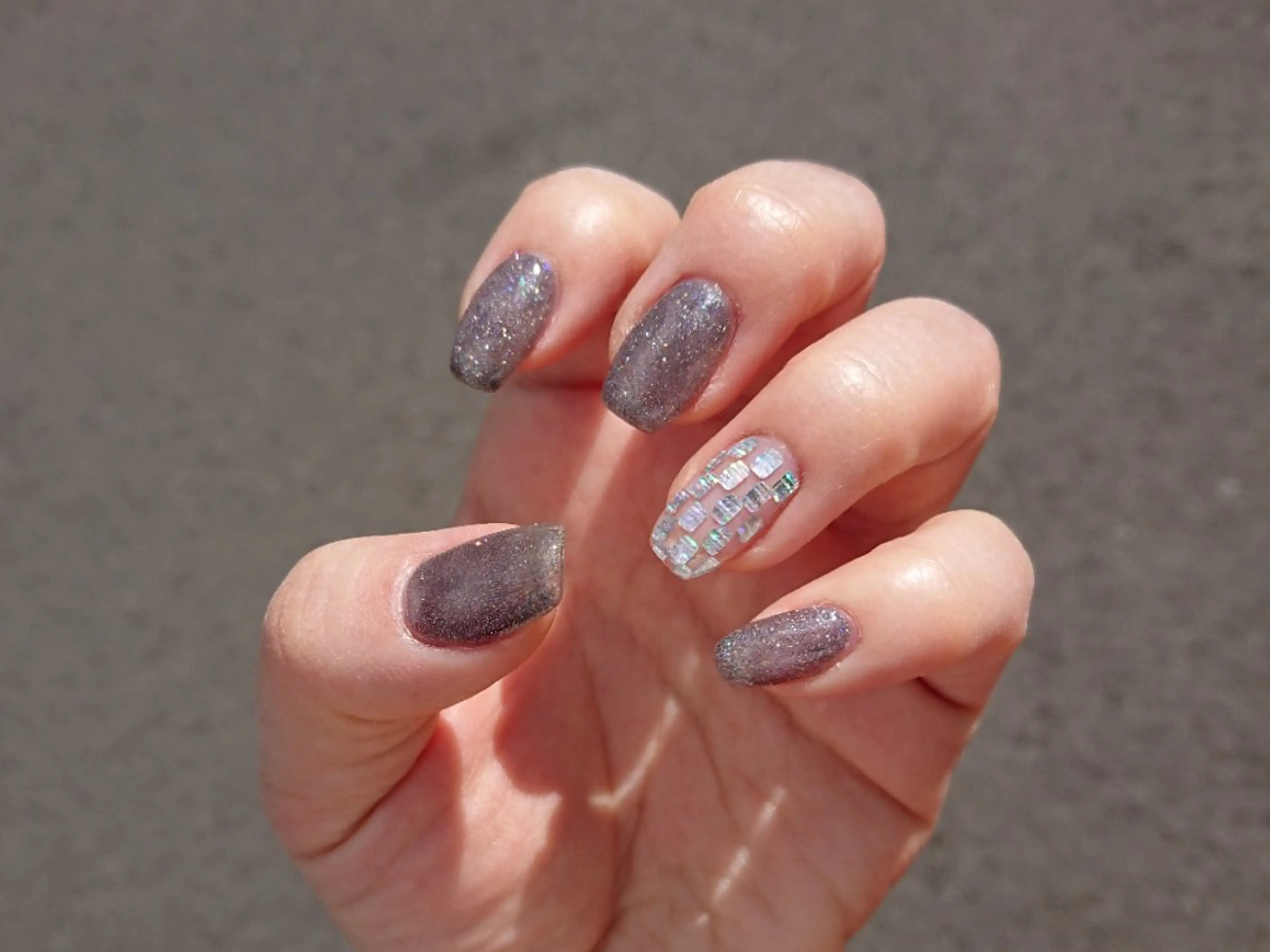 ネイル アートネイル フラッシュネイル ラメ(グリッター) shellnail さなえのネイルデザイン