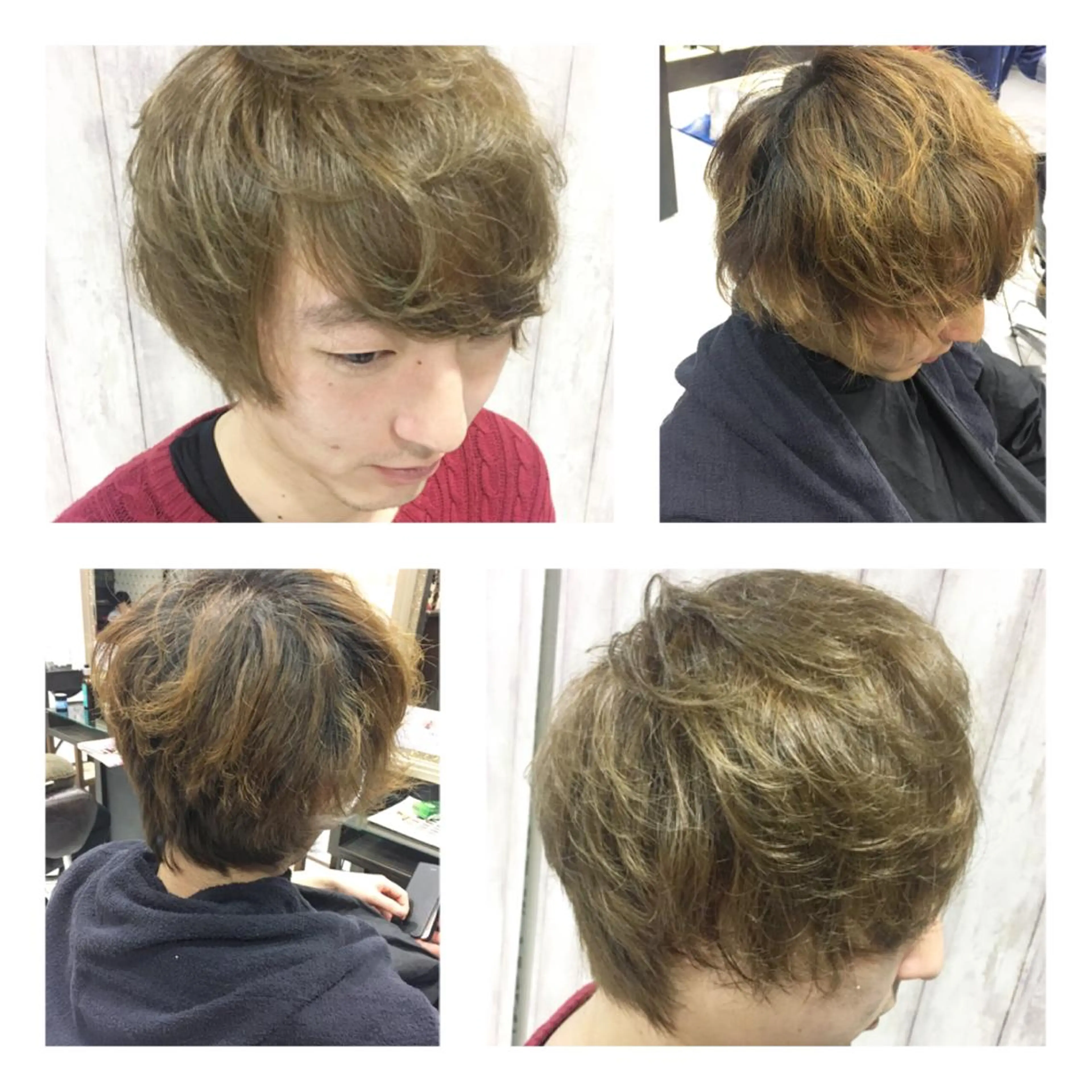 ショート カラー メンズ メンズハイトーン アッシュ ハイトーンカラー boutique misakiのヘアスタイル