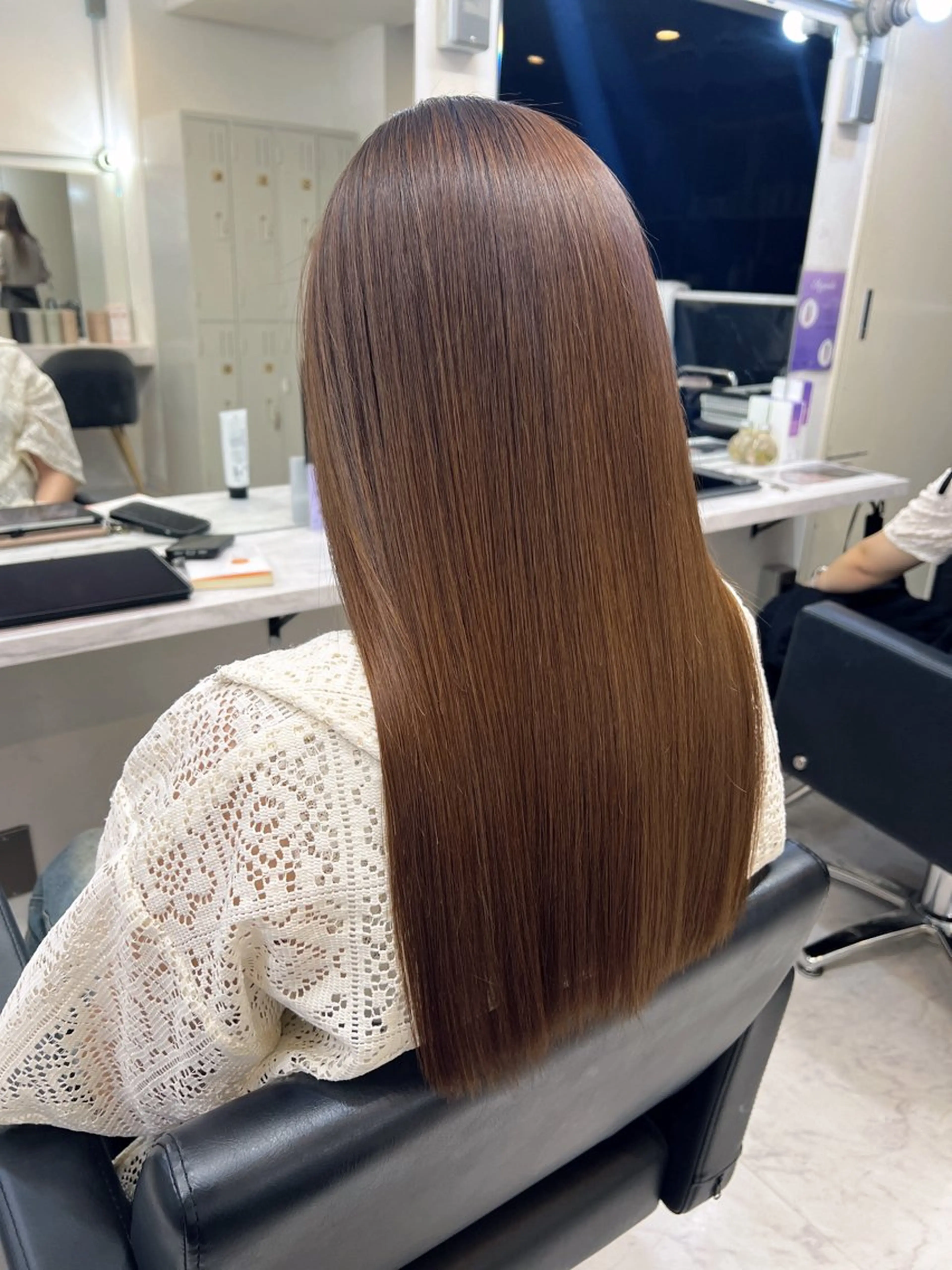 セミロング カット 縮毛矯正 トリートメント ✨髪質改善✖︎韓国 レイヤー✨ナカムラのヘアスタイル