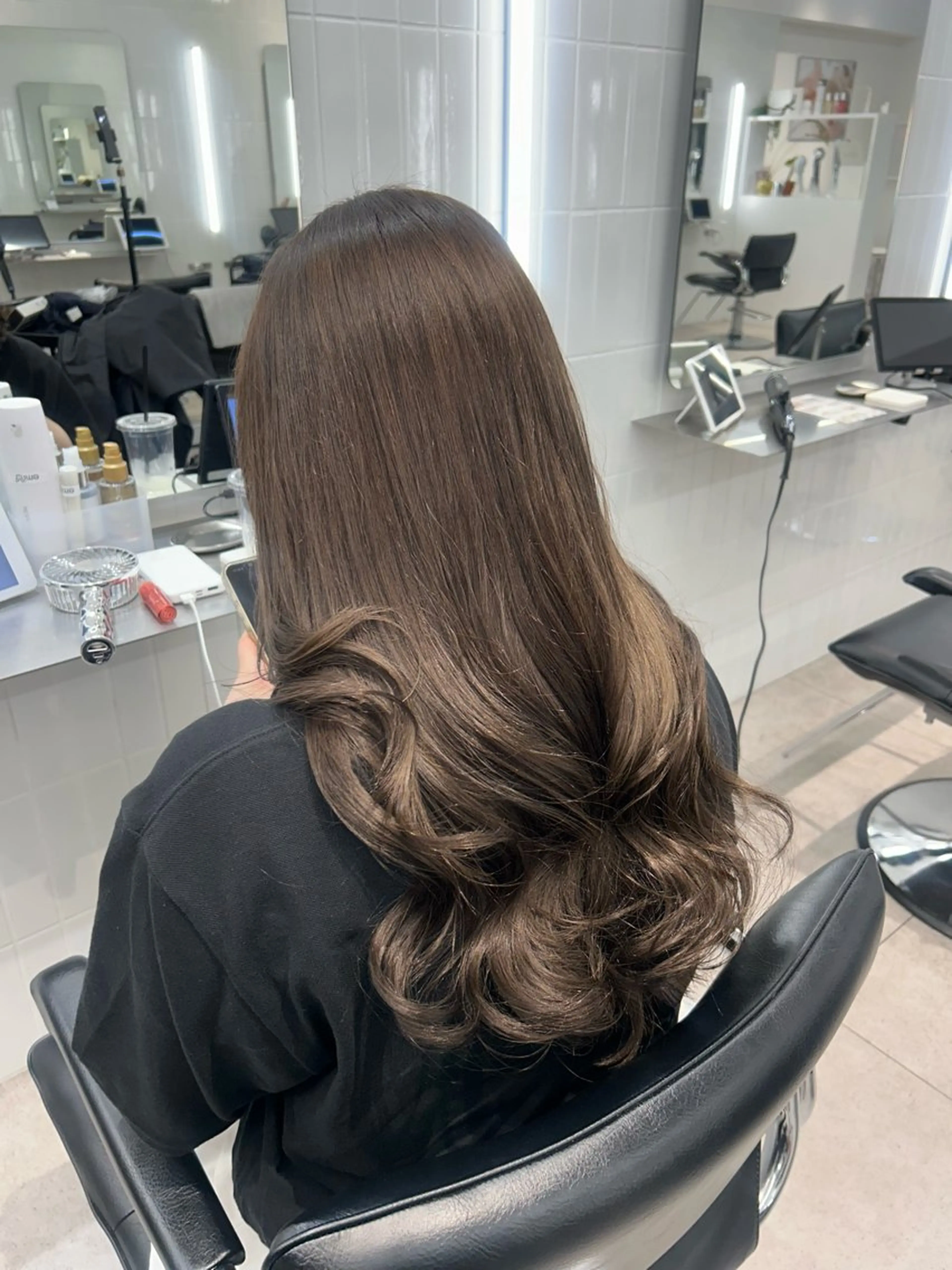 ロング ヘアカラー トリートメント ヘッドスパ ヘアセット 🤍ハル🤍/モテ髪 ヘア🎀/ハイトーンのヘアスタイル