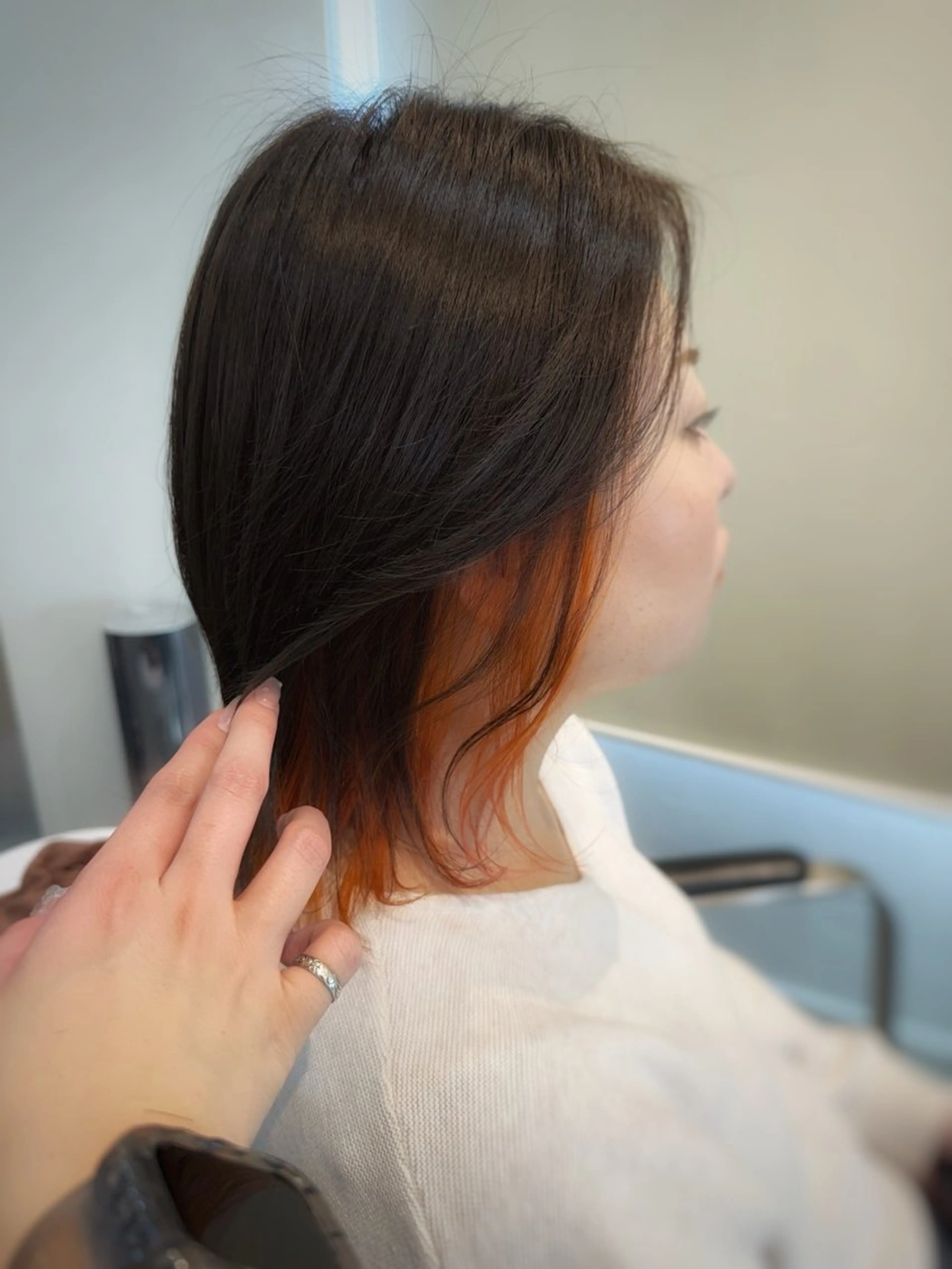 セミロング ヘアカラー 💞Yuu/艶髪/ 韓国ヘア🇰🇷♡のヘアスタイル