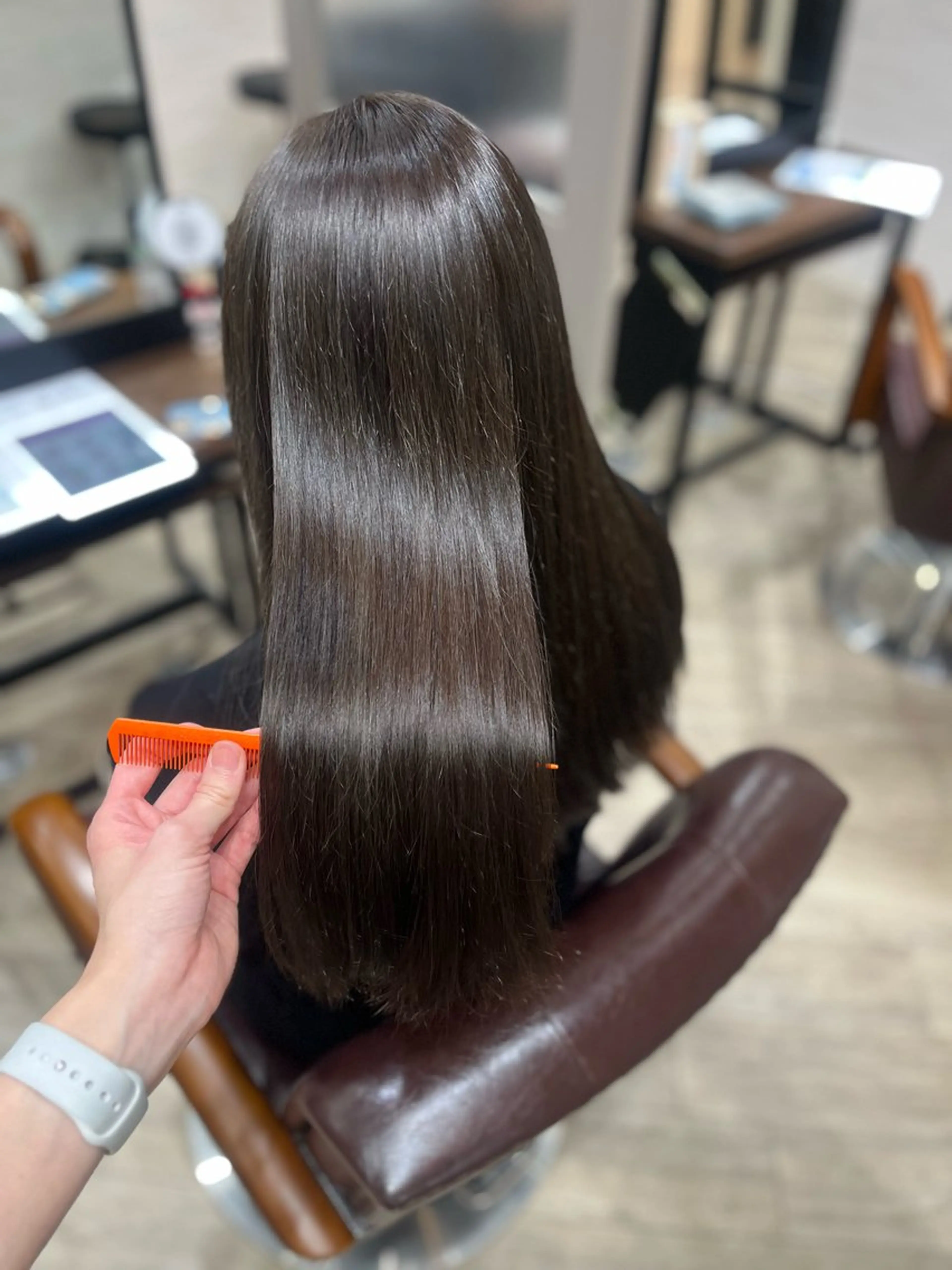 ロング カラー グレージュ ミルクティーグレージュ カット ヘアカラー トリートメント 🫧ぷる艶カラー🫧 Yuubi🦩のヘアスタイル