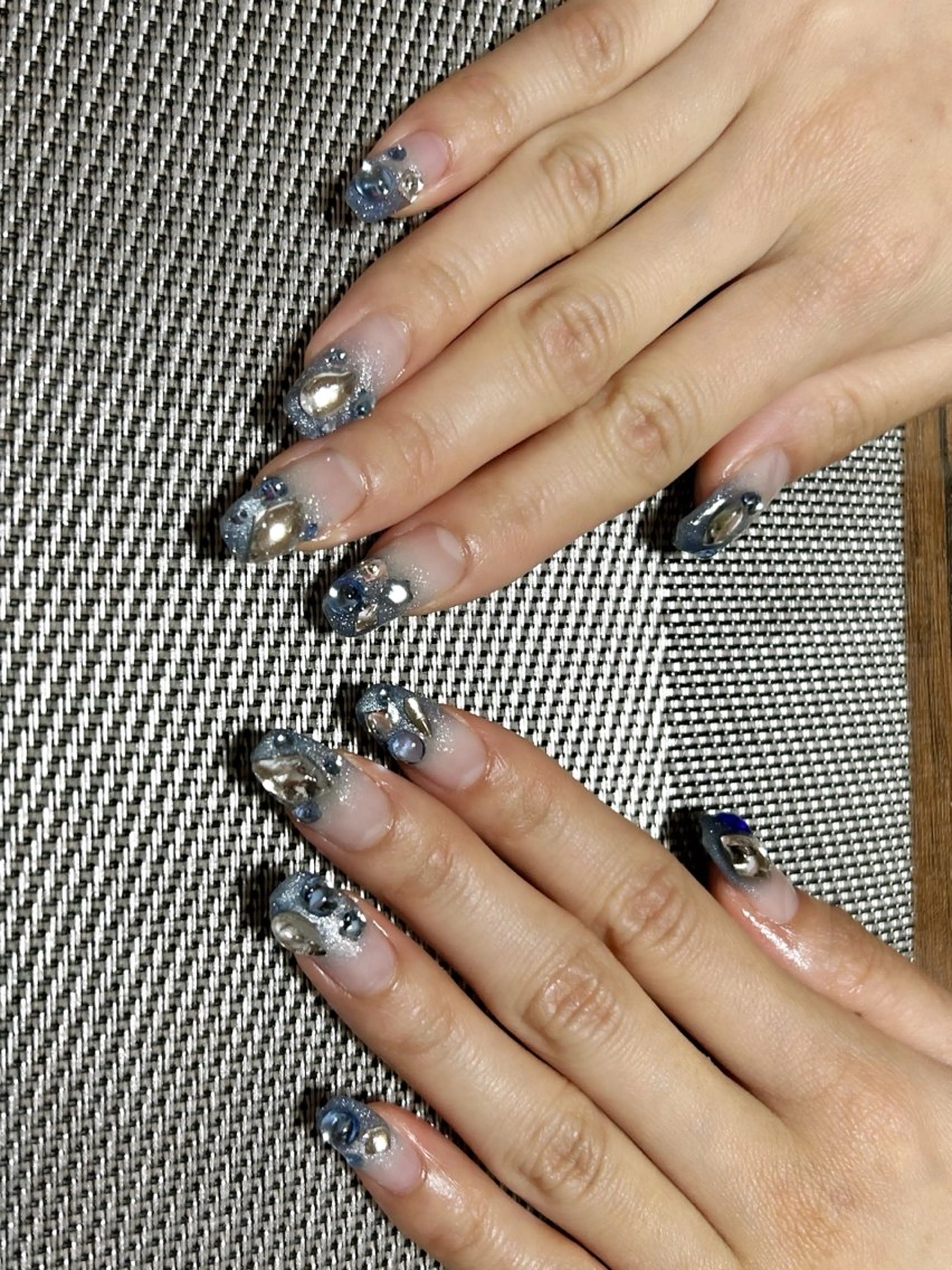 ネイル ブルー ハンドネイル i nailのネイルデザイン