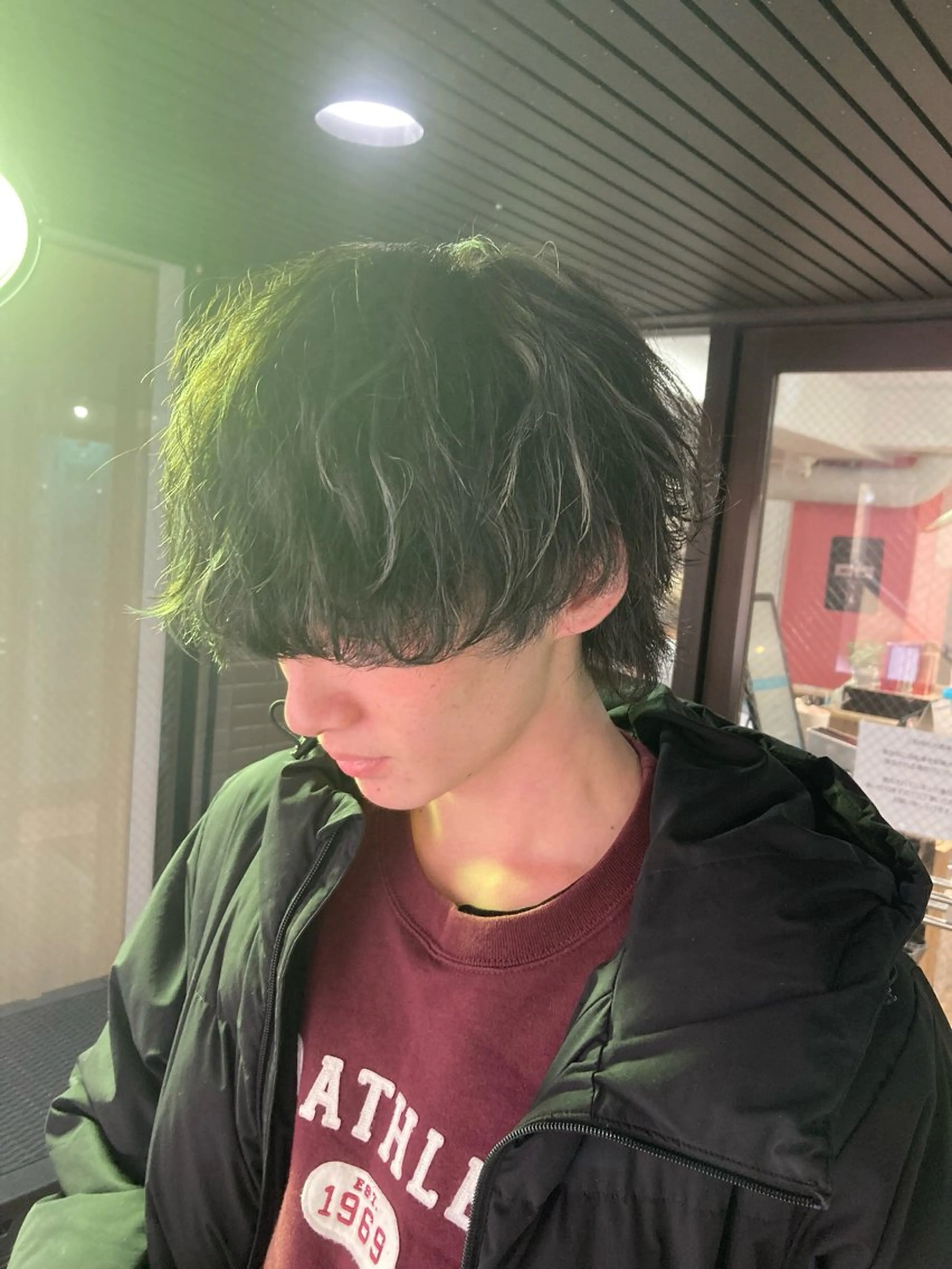 【メンズカット+メッシュ+フルカラー+パーマ】　波巻パーマ/ホワイトメッシュ/ツイストスパイラルの写真