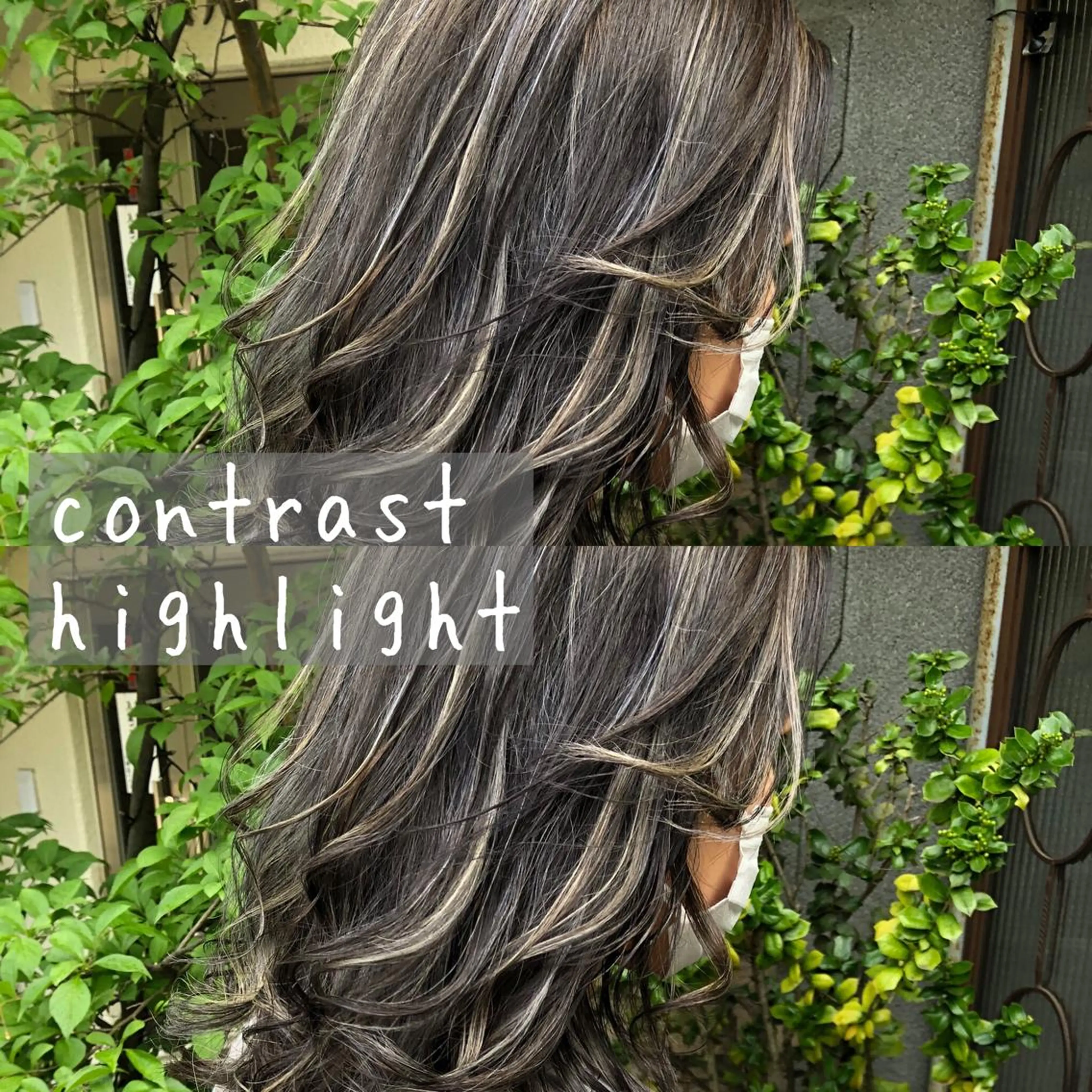 セミロング カラー ヘアアレンジ グレージュ ハイライトカラー ハイライト ヘアカラー tre/e'所属・ハイライトカラー橋本 昇平のヘアスタイル