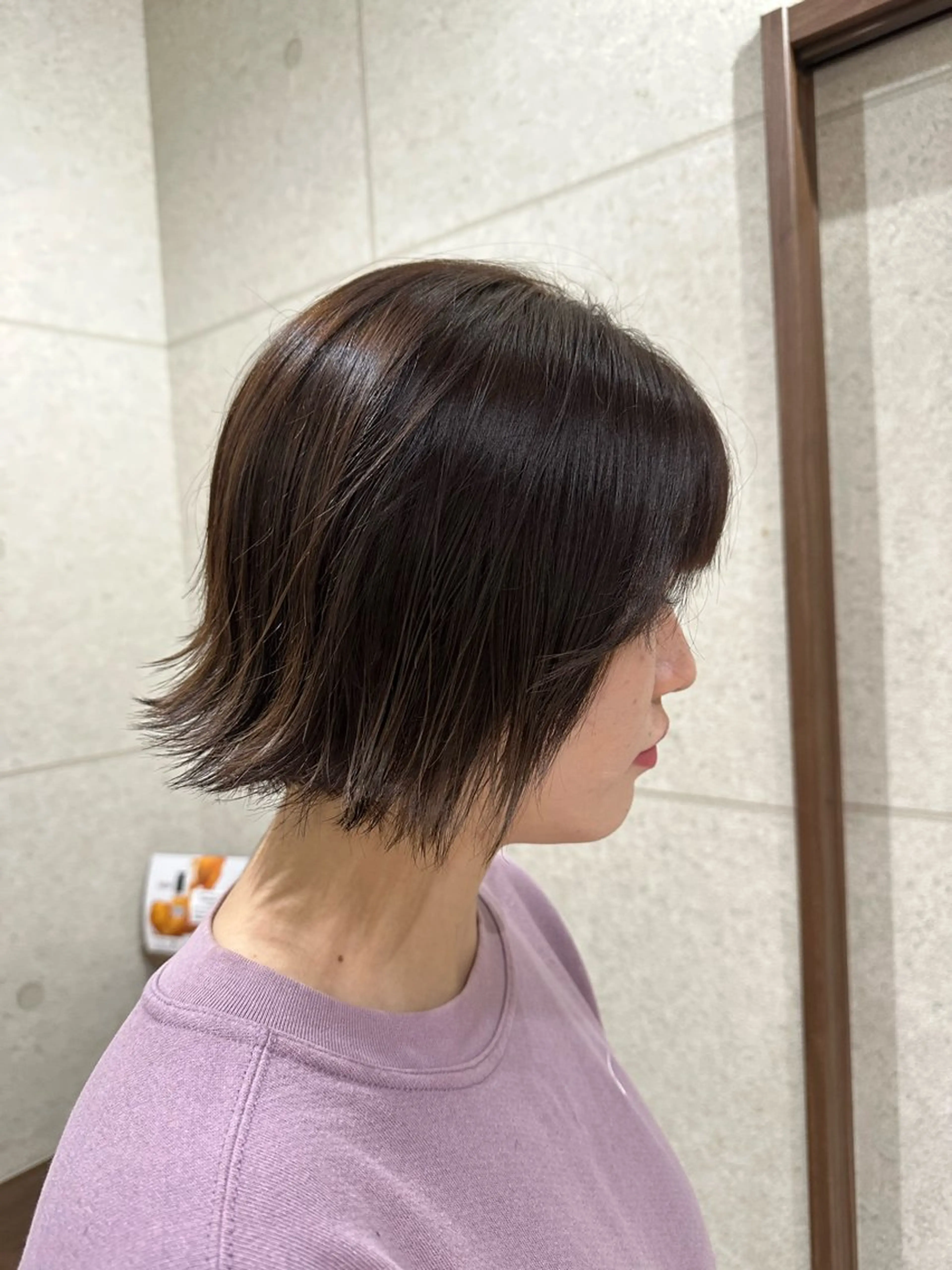 ショート ボブ 外ハネヘア 遠藤惟斗/自由が丘/ 透明感カラー/パーマのヘアスタイル