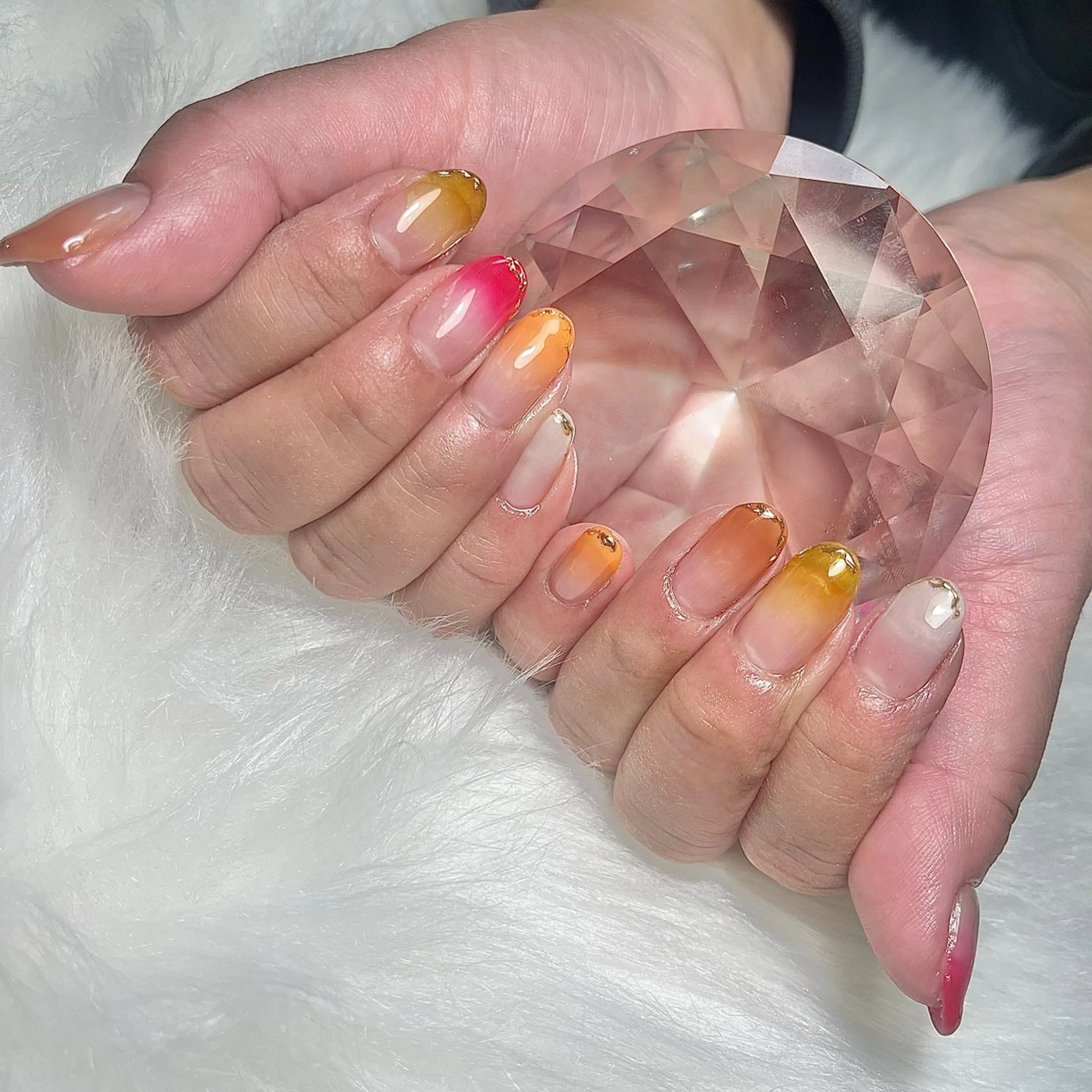 ネイル アートネイル グラデーション ミラーネイル ハンドネイル muui -Nail-のネイルデザイン