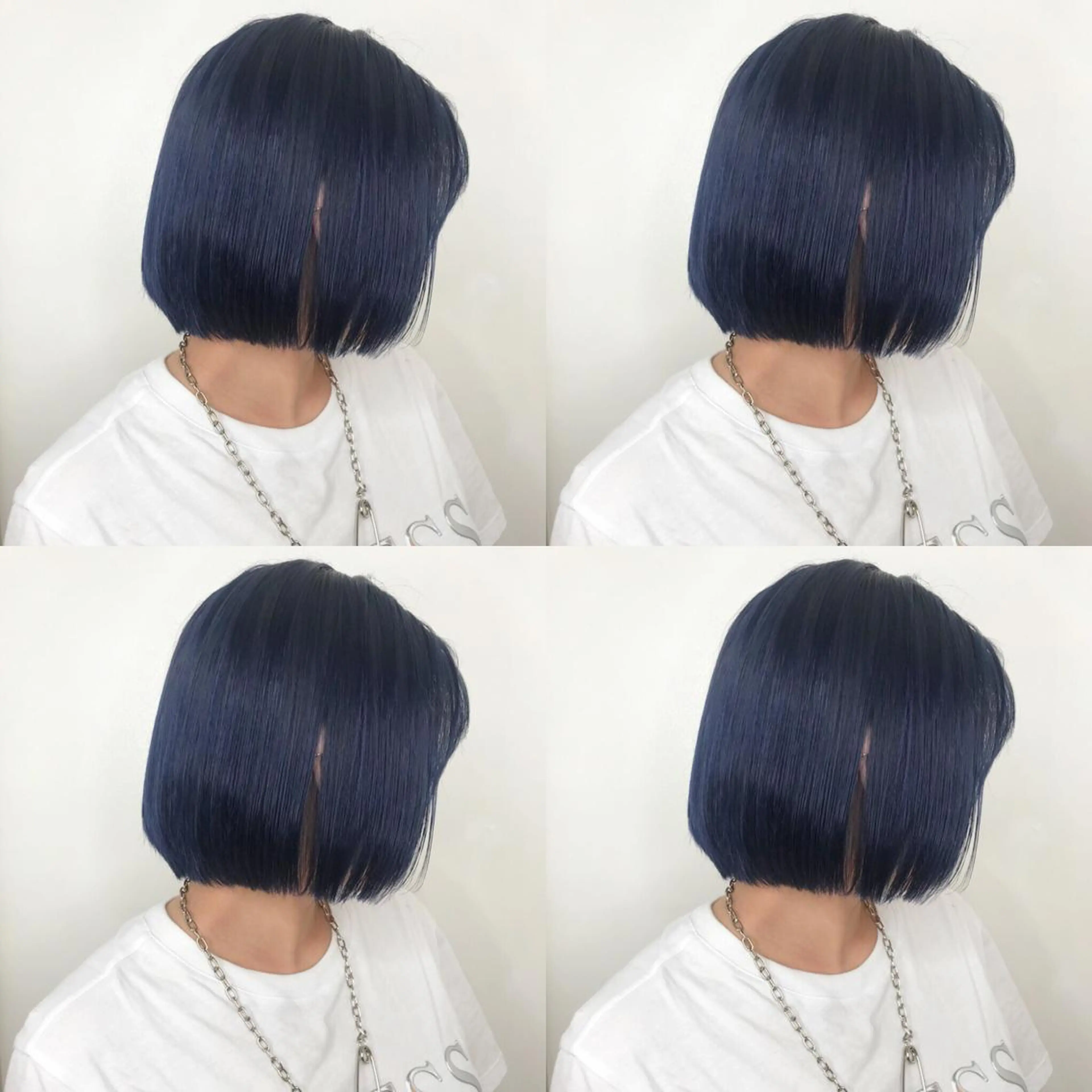 ショート カラー ネイビーカラー 竹内啓太 ボブのヘアスタイル