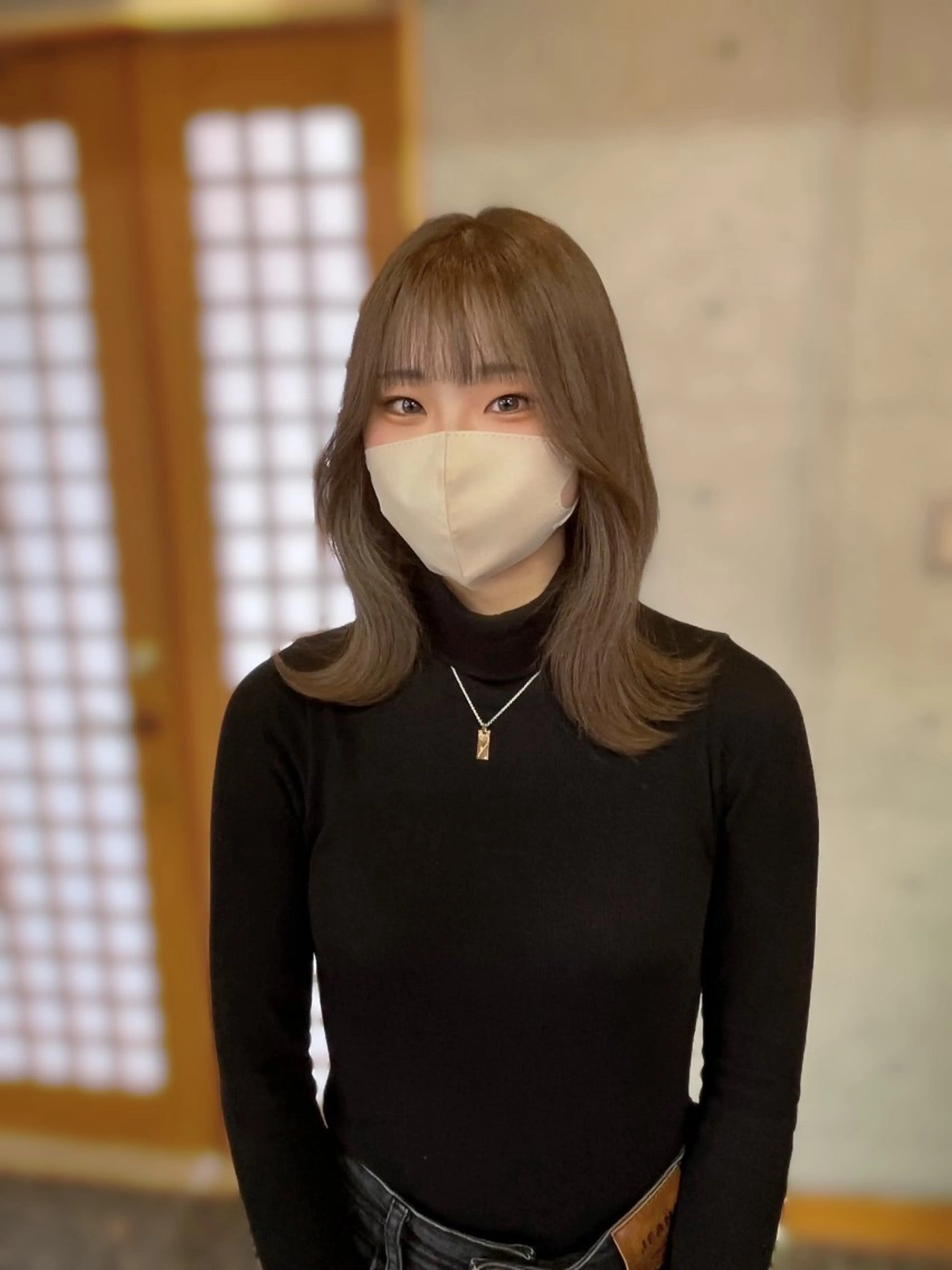 ミディアム カラー ベージュカラー ブリーチ ミルクティーベージュ ヘアカラー トリートメント 韓国ヘア🇰🇷 RYOTAのヘアスタイル