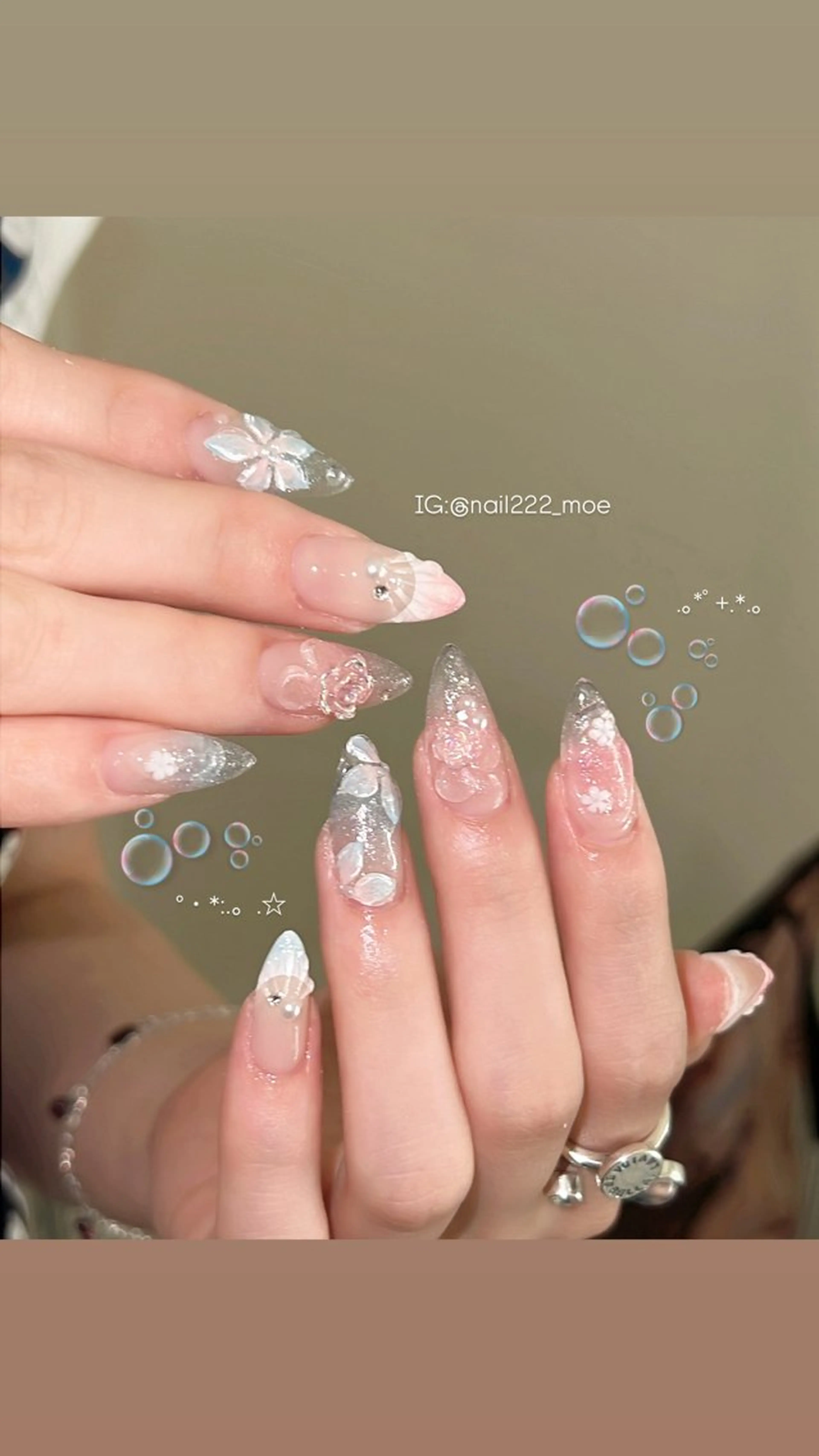 ネイル ハンドネイル ⟡.*222⋰˚☆ MöEのネイルデザイン