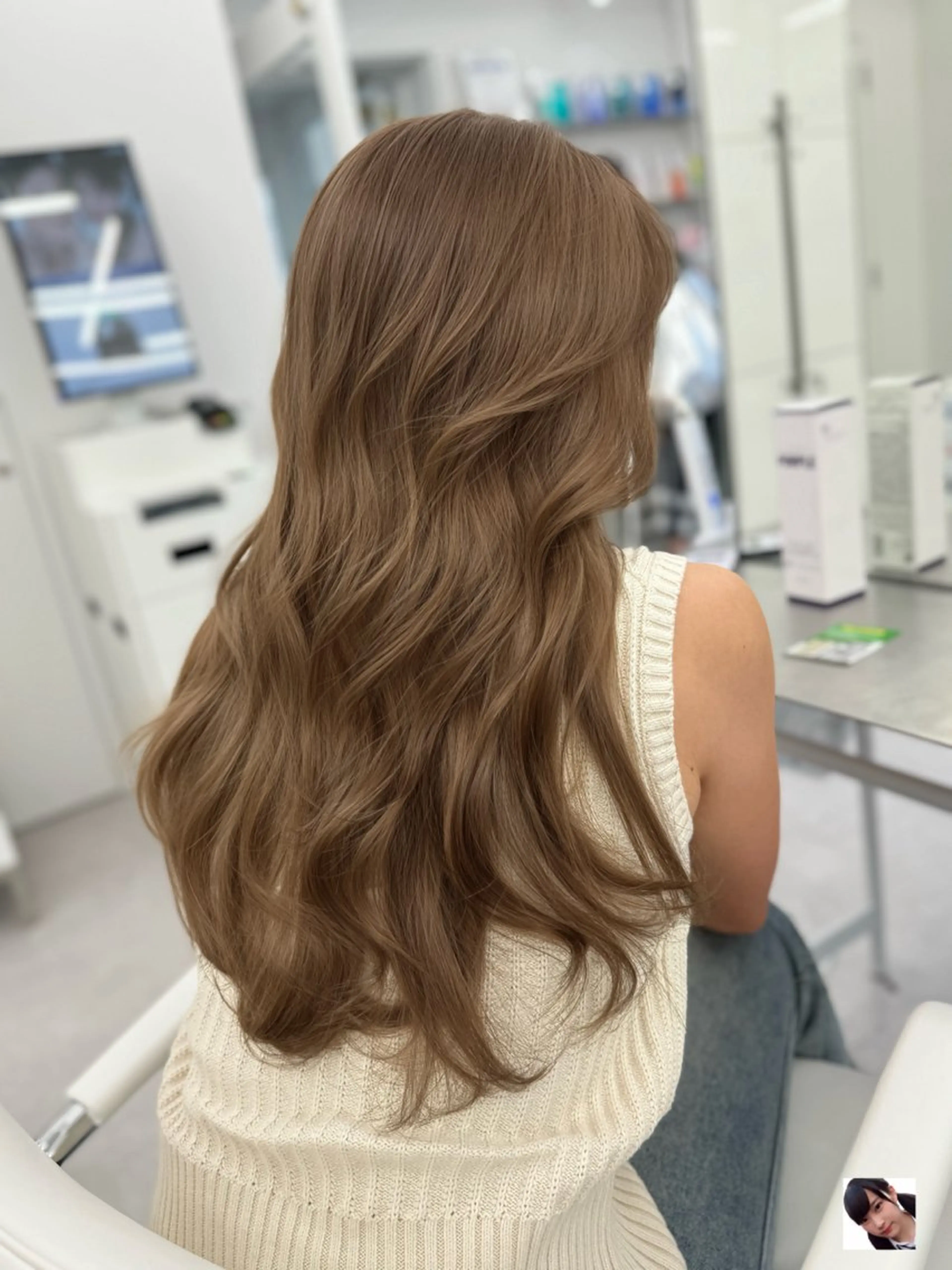 ロング カラー カット ヘアカラー 顔まわりの神様✨ 藤嶋秀幸のヘアスタイル