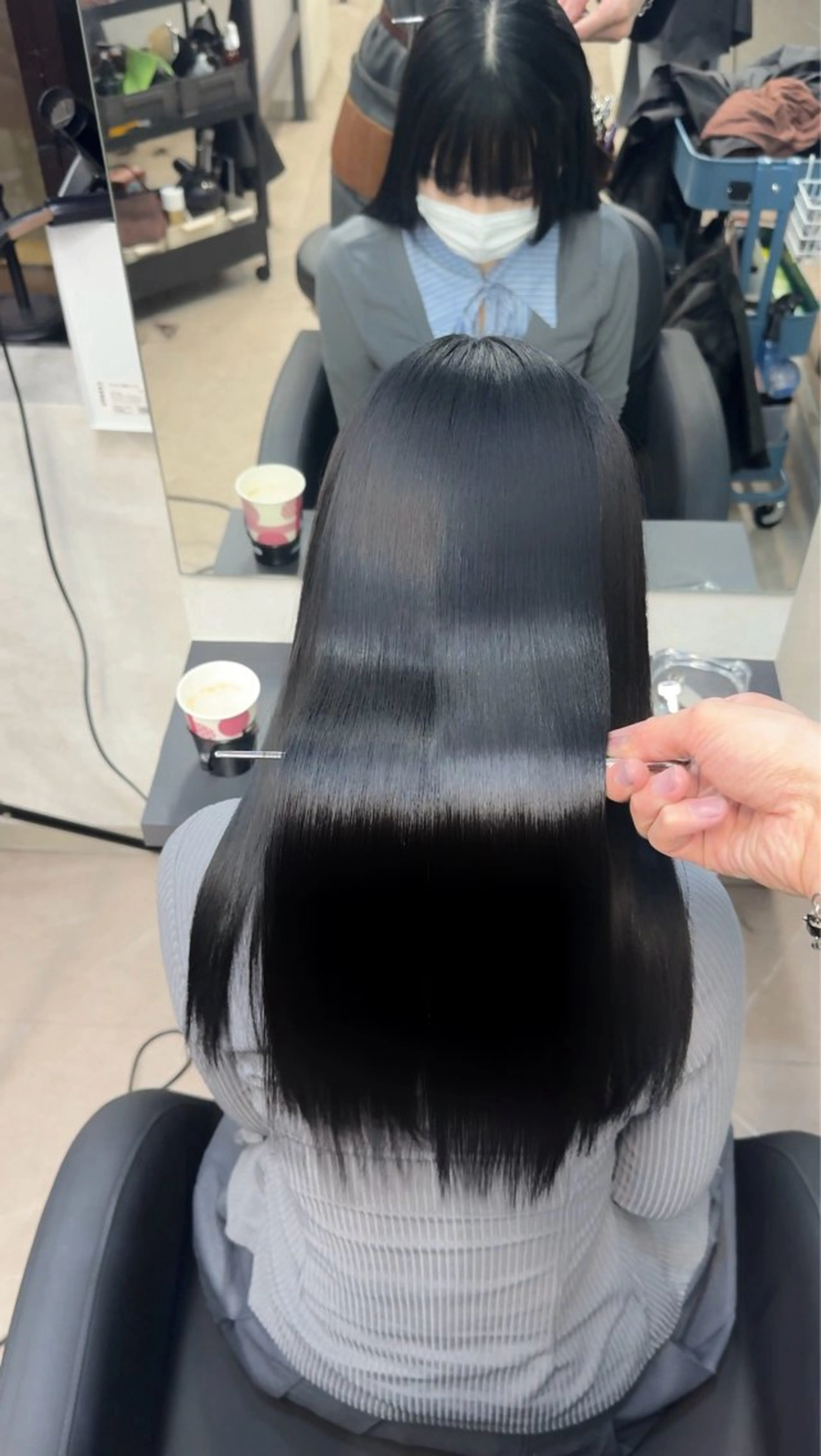 ロング カラー ヘアアレンジ カット ヘアカラー 縮毛矯正 トリートメント 新宿 /髪質改善/ 縮毛矯正/ヒュウガのヘアスタイル