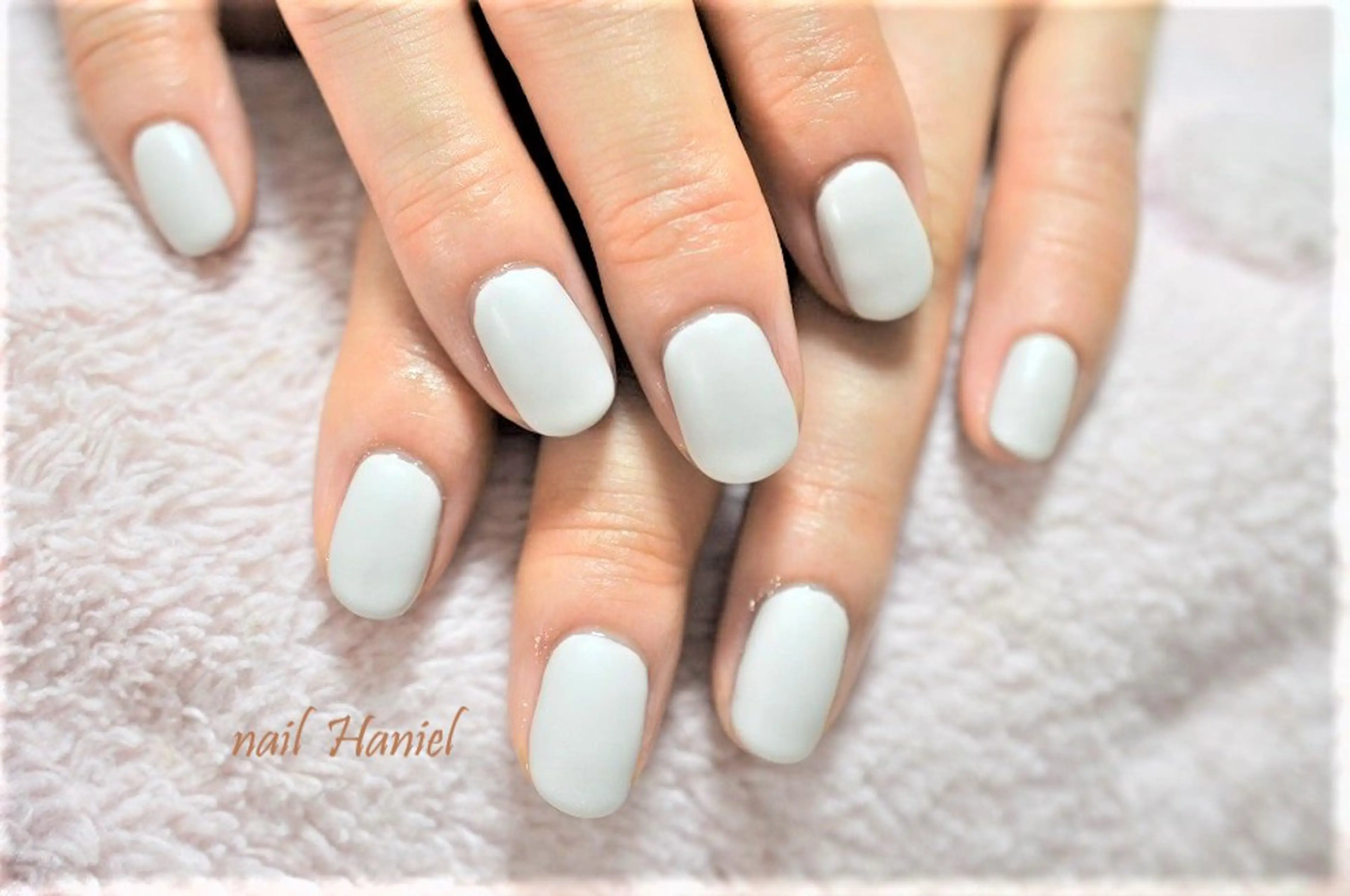 ネイル ジェルネイル オフィスネイル ワンカラーネイル パラジェル 冬ネイル ハンドネイル nail Haniel所属・半蔵門サロンハニエル 魅神 ちよのネイルデザイン
