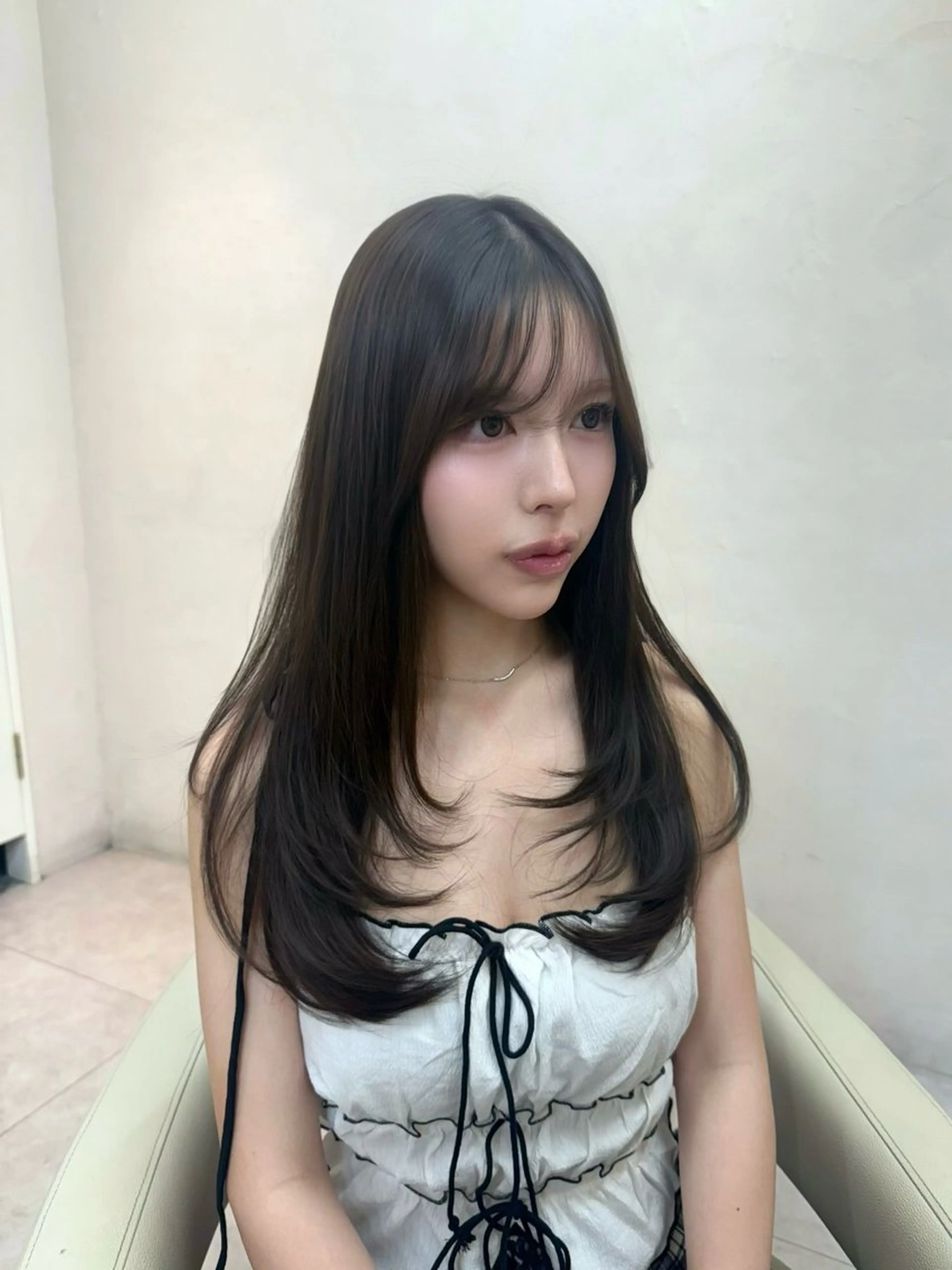 ロング 韓国風ヘア ヘアカラー トリートメント 韓国ヘア 🇰🇷 natsukiのヘアスタイル