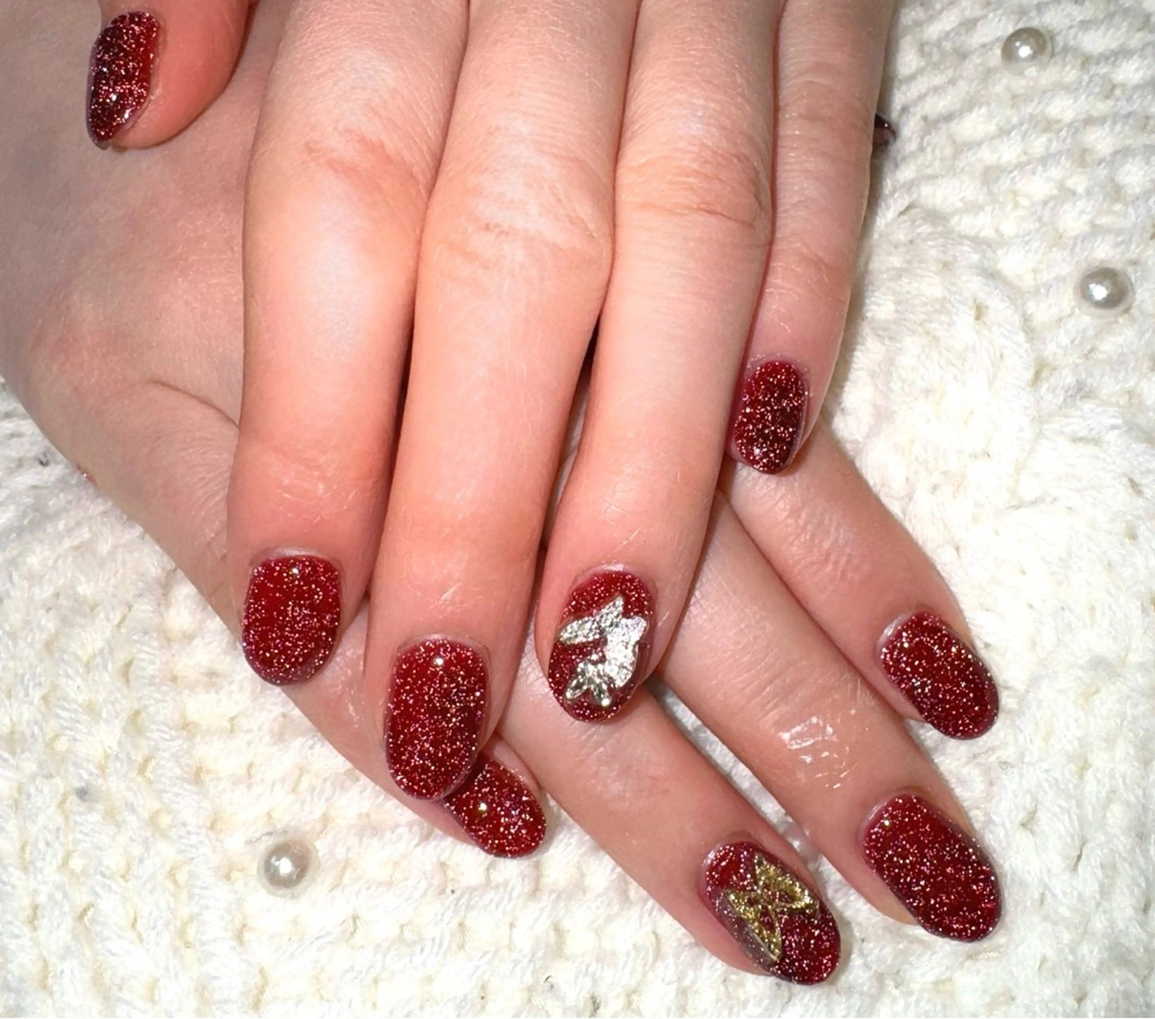 メンズ ネイル フラッシュネイル ジェルネイル メンズネイル 赤色 マイムネイル所属・MIMnail Jr ネイリストのネイルデザイン