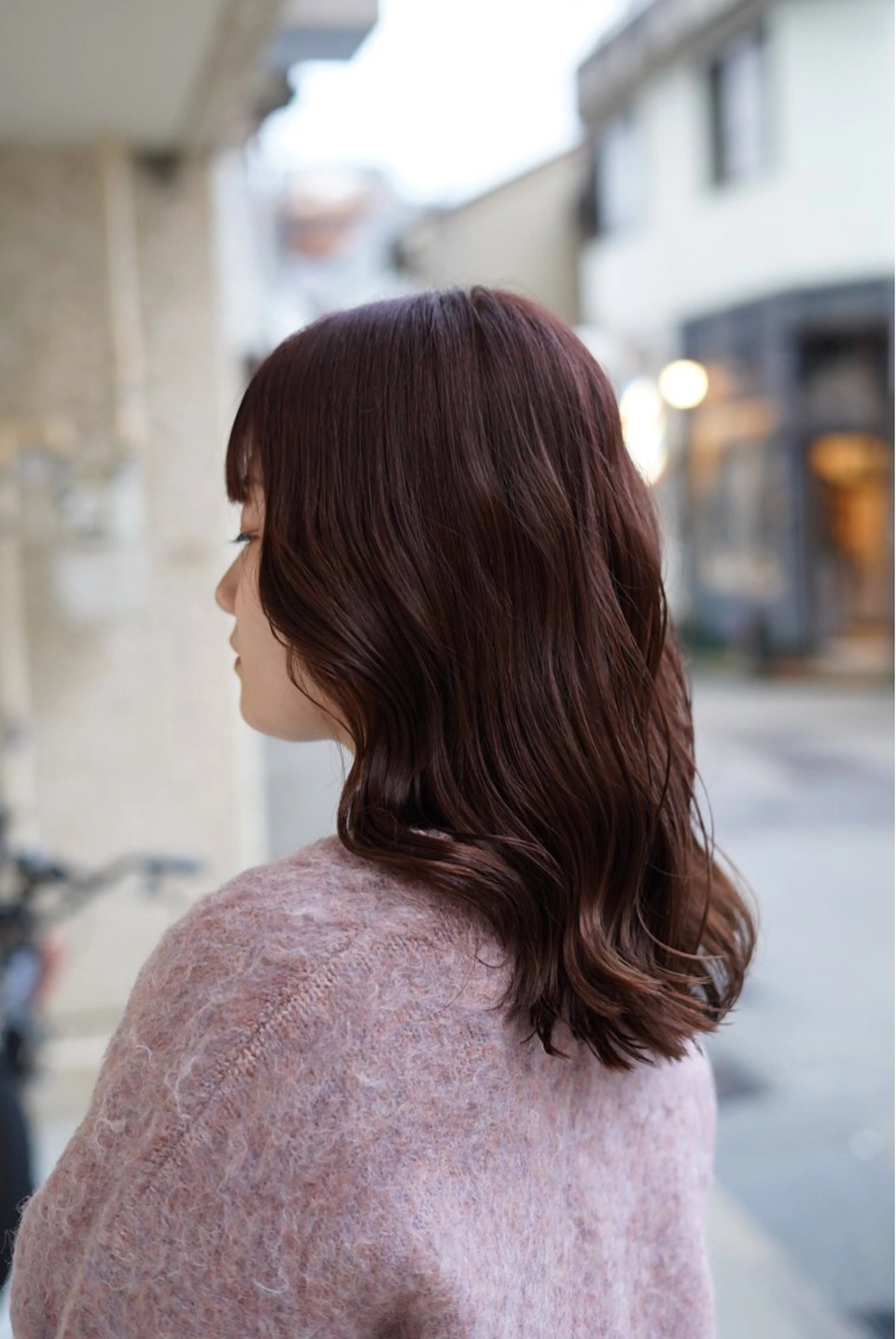 セミロング カラー ブラウンカラー ピンクカラー ピンクブラウン Alter所属・. MANAのヘアスタイル