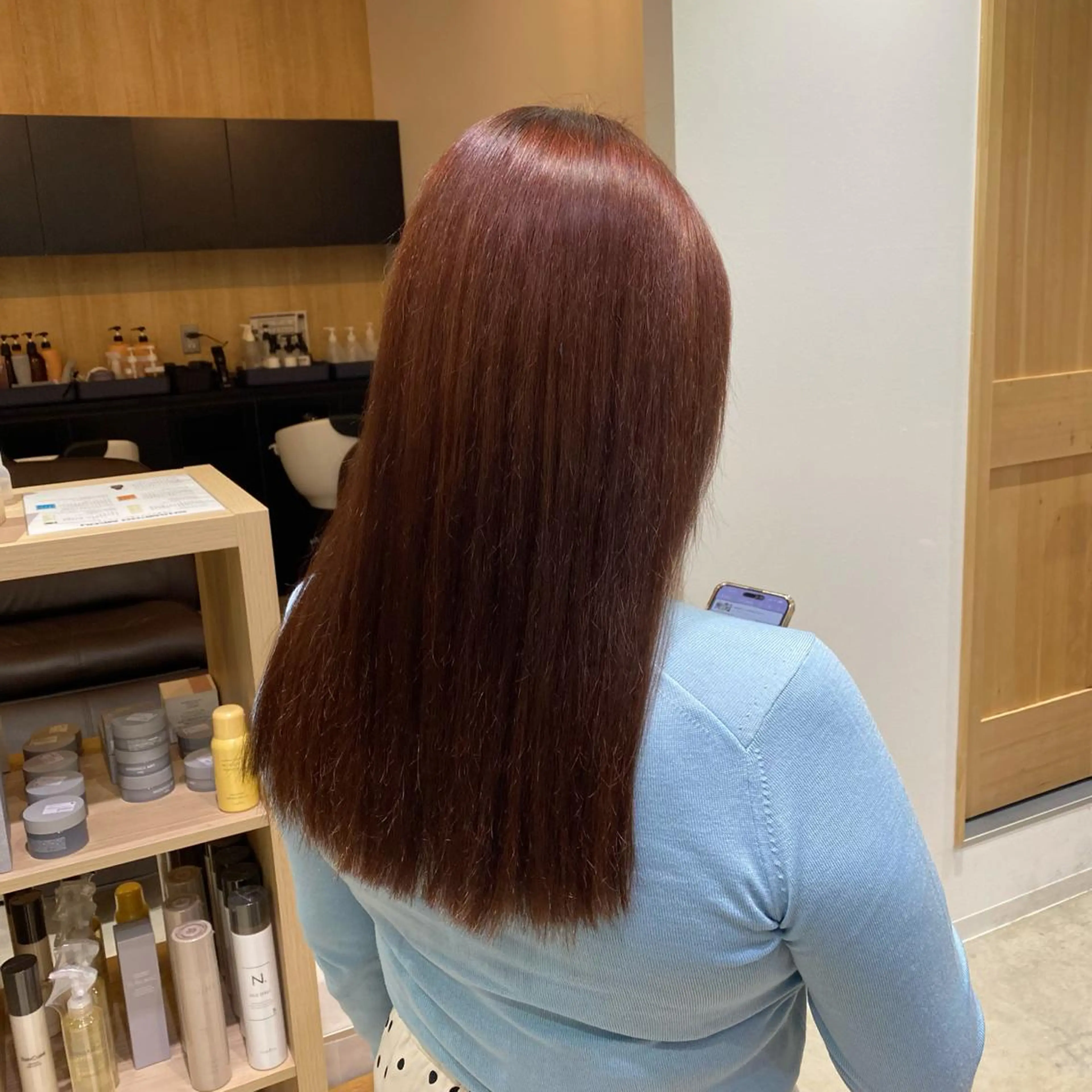 ロング 韓国風ヘア fumi🪞血色感 アップ艶カラーのヘアスタイル