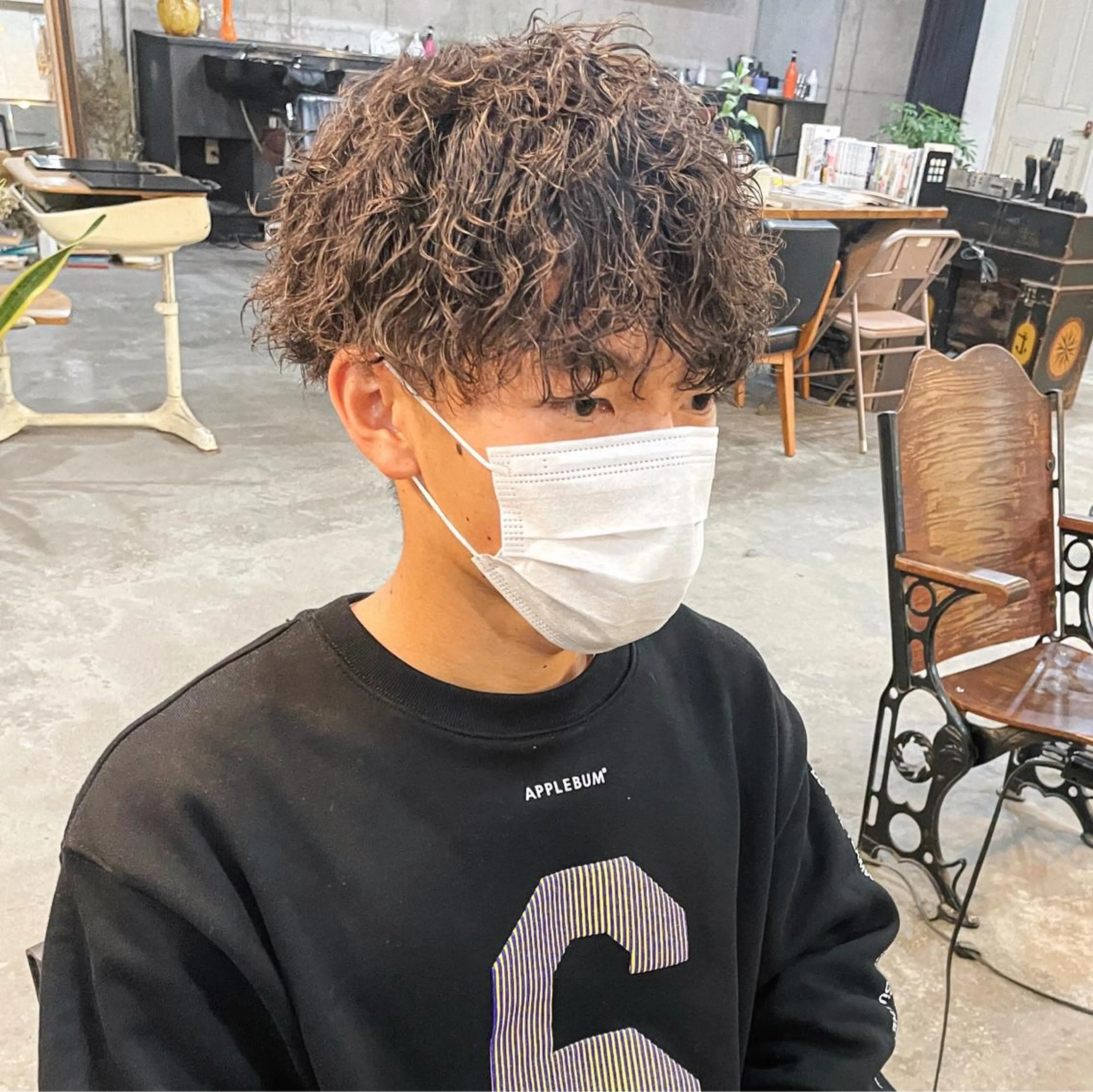 ショート カット パーマ メンズ特化美容師 ハスイルイのヘアスタイル