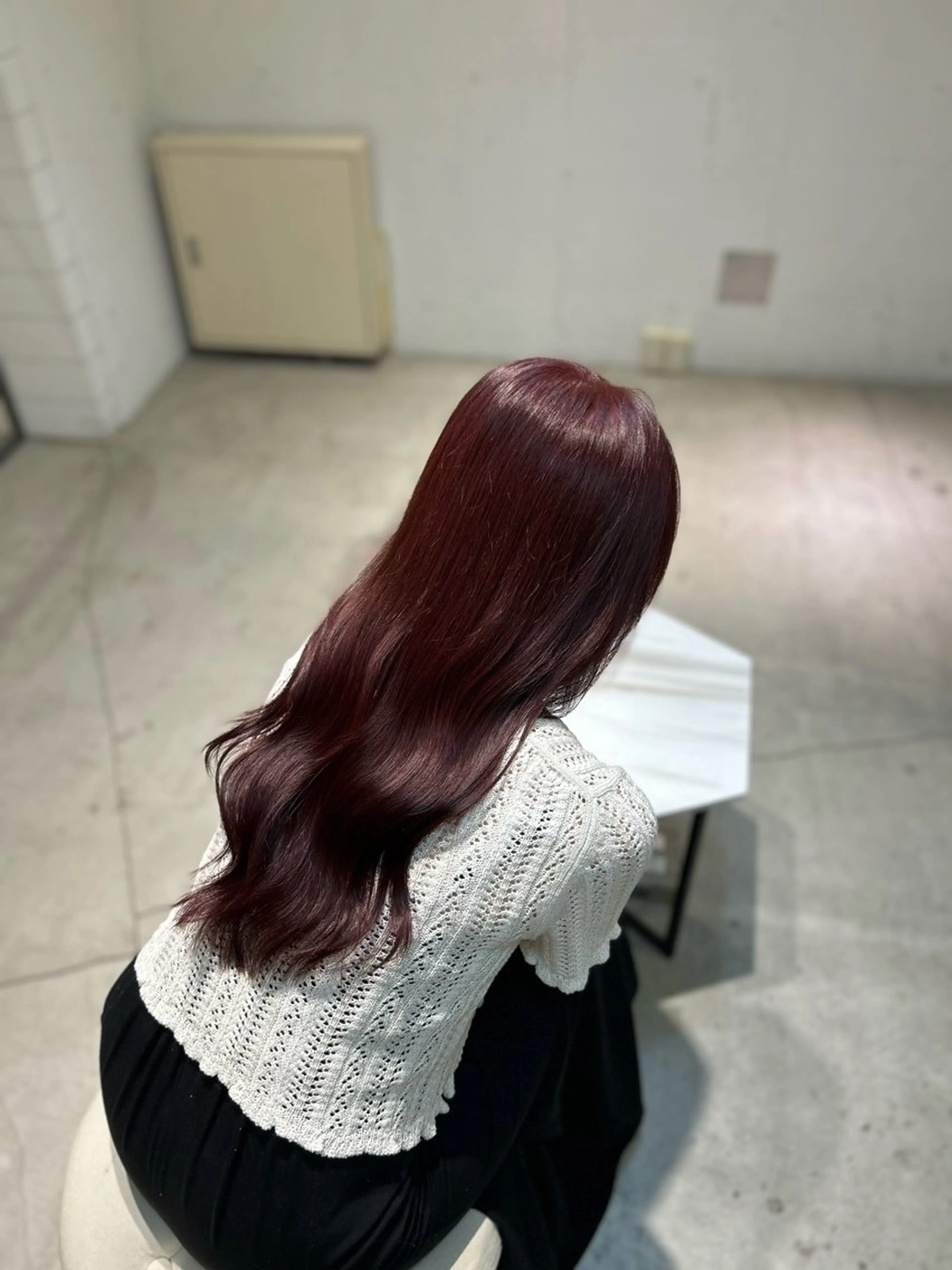 ロング カラー ブリーチ ダブルカラー ブリーチなしカラー mellowman所属・⟡.·カリン/暗髪/ 艶髪/レイヤー⟡.·のヘアスタイル
